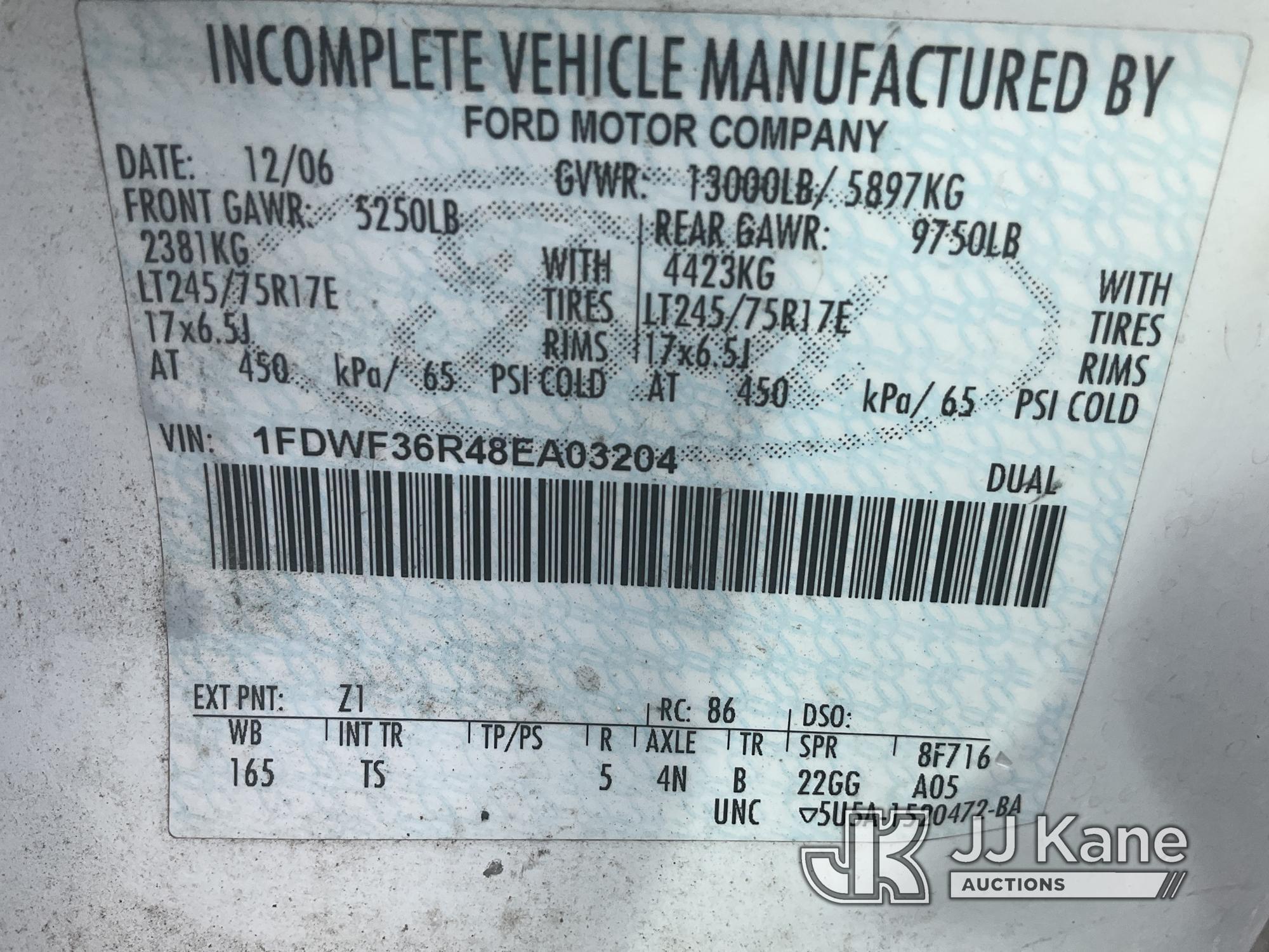 (Portland, OR) 2008 Ford F350 Cab & Chassis Runs & Moves)( Engine Runs Rough, Check Engine light on