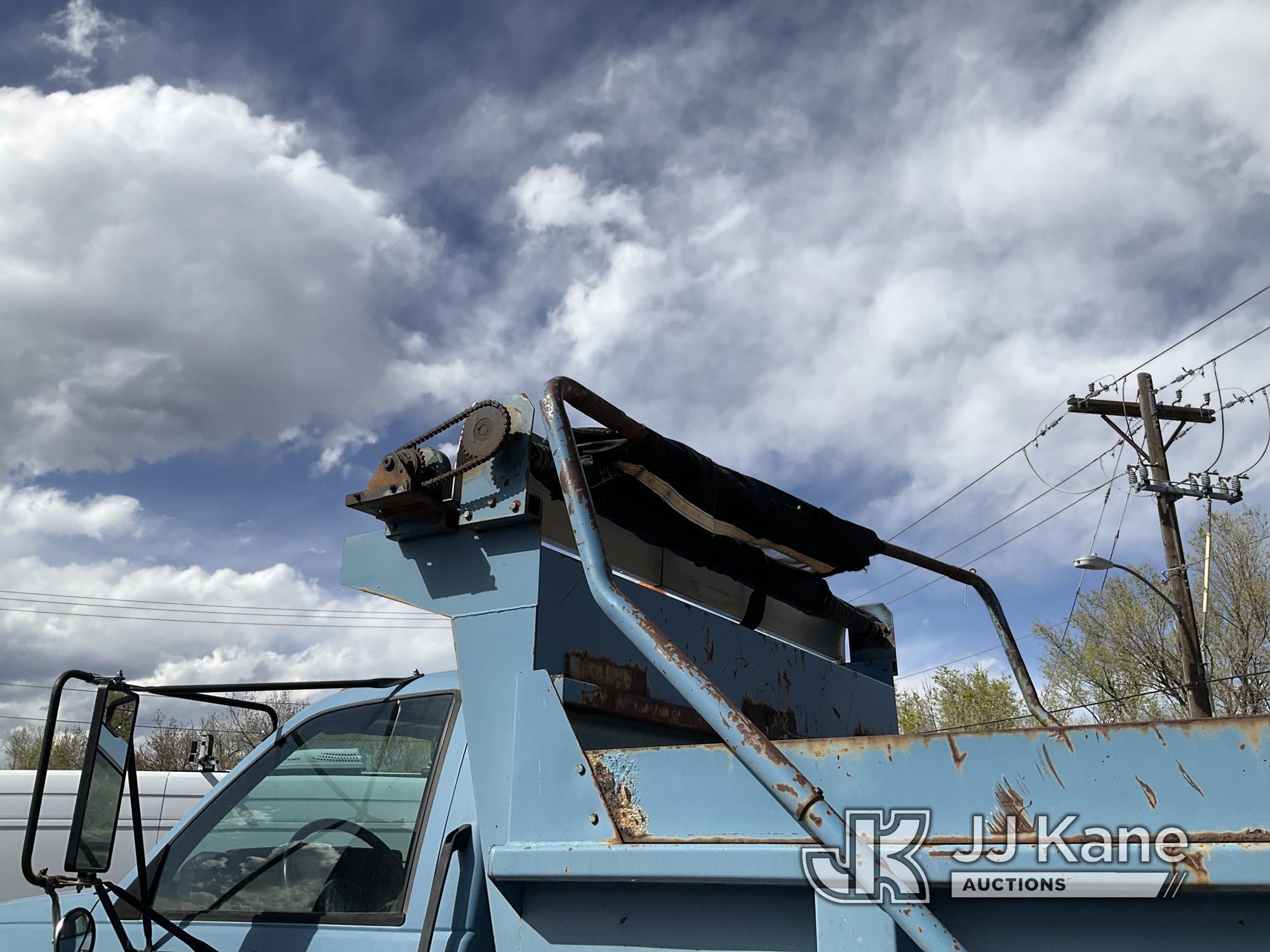 (Castle Rock, CO) 1994 GMC Topkick Dump Truck Runs & Moves) (Concrete Blocks in Dump Bed, Dump Funct