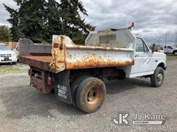 (Tacoma, WA) 1997 Ford F350 4x4 Dump Truck Runs, Moves & Dump Operates) (Rust Damage