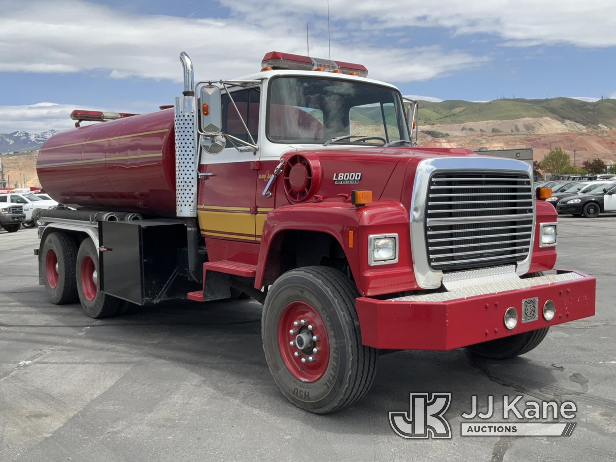 (Salt Lake City, UT) 1989 Ford LT8000 Etnyre Flusher Truck Runs & Moves