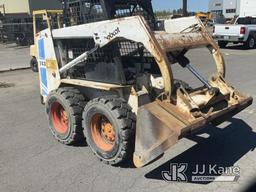 (Portland, OR) 1997 Bobcat 743 Rubber Tired Skid Steer Loader Runs & Moves) (Hydraulics On Bucket Wi