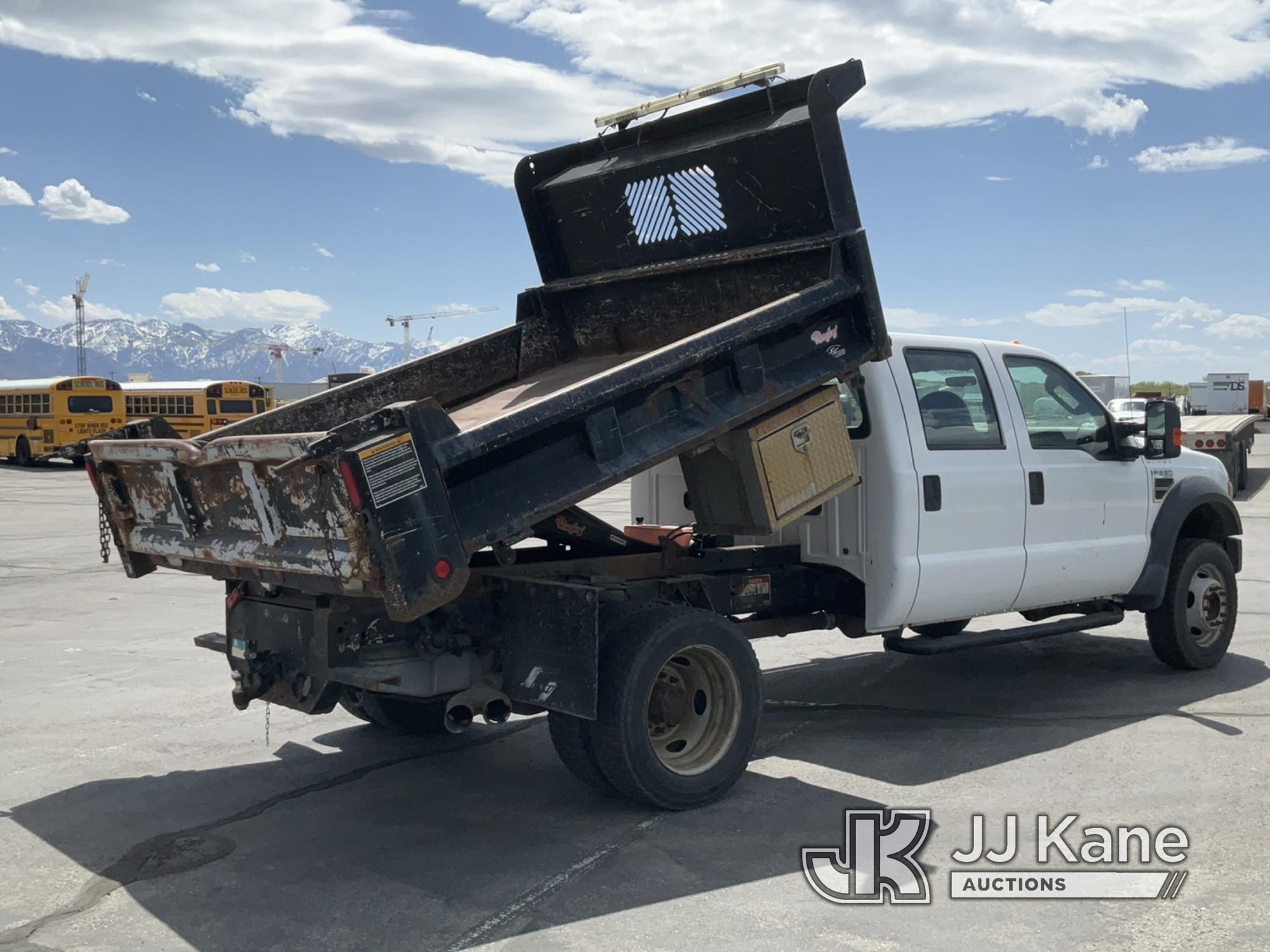 (Salt Lake City, UT) 2009 Ford F550 4x4 Crew-Cab Dump Truck Runs, Moves & Operates