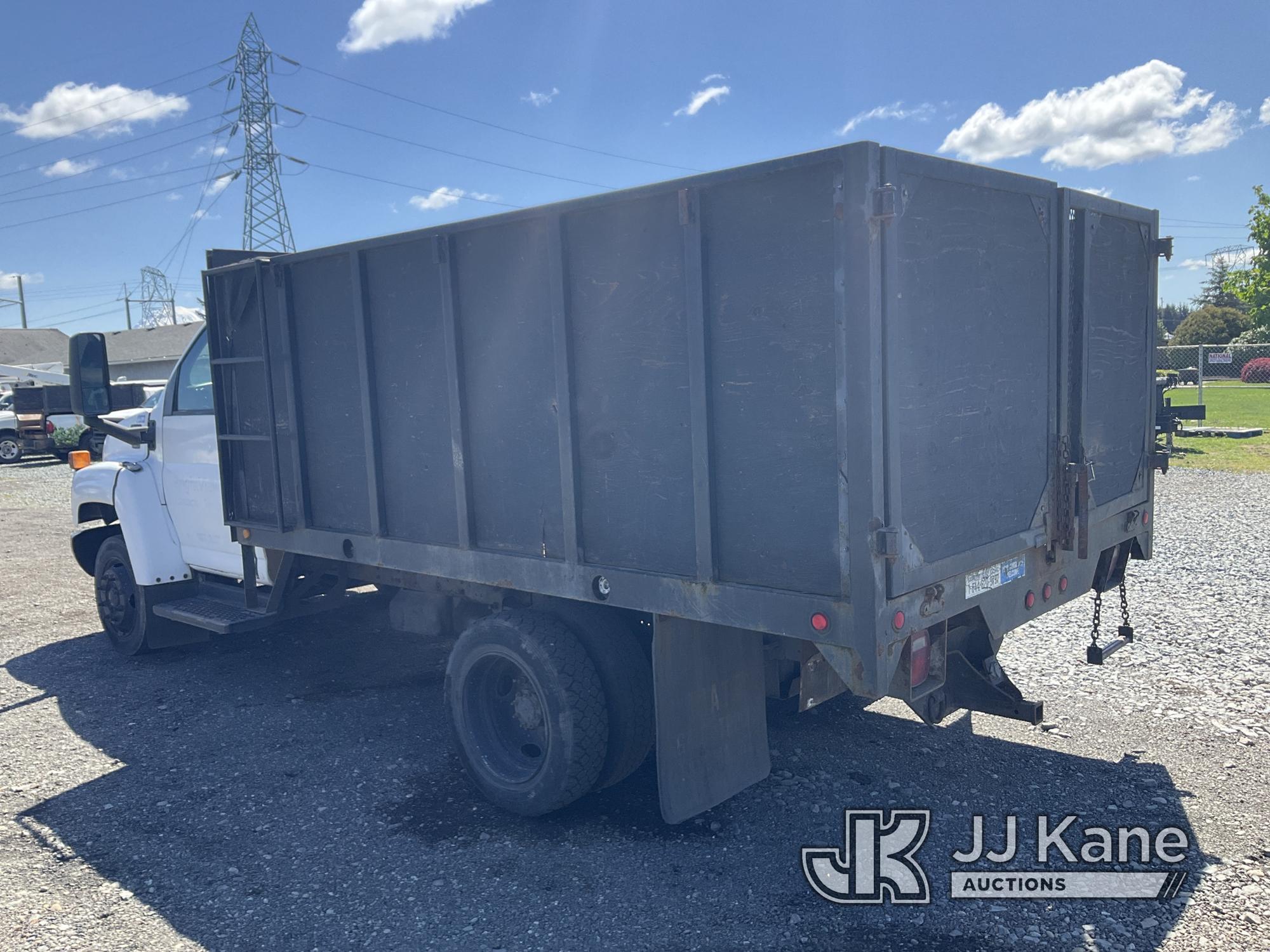 (Tacoma, WA) 2007 GMC C4500 Dump Debris Truck Runs & Moves) (Dump Controls Damaged, Condition Unknow