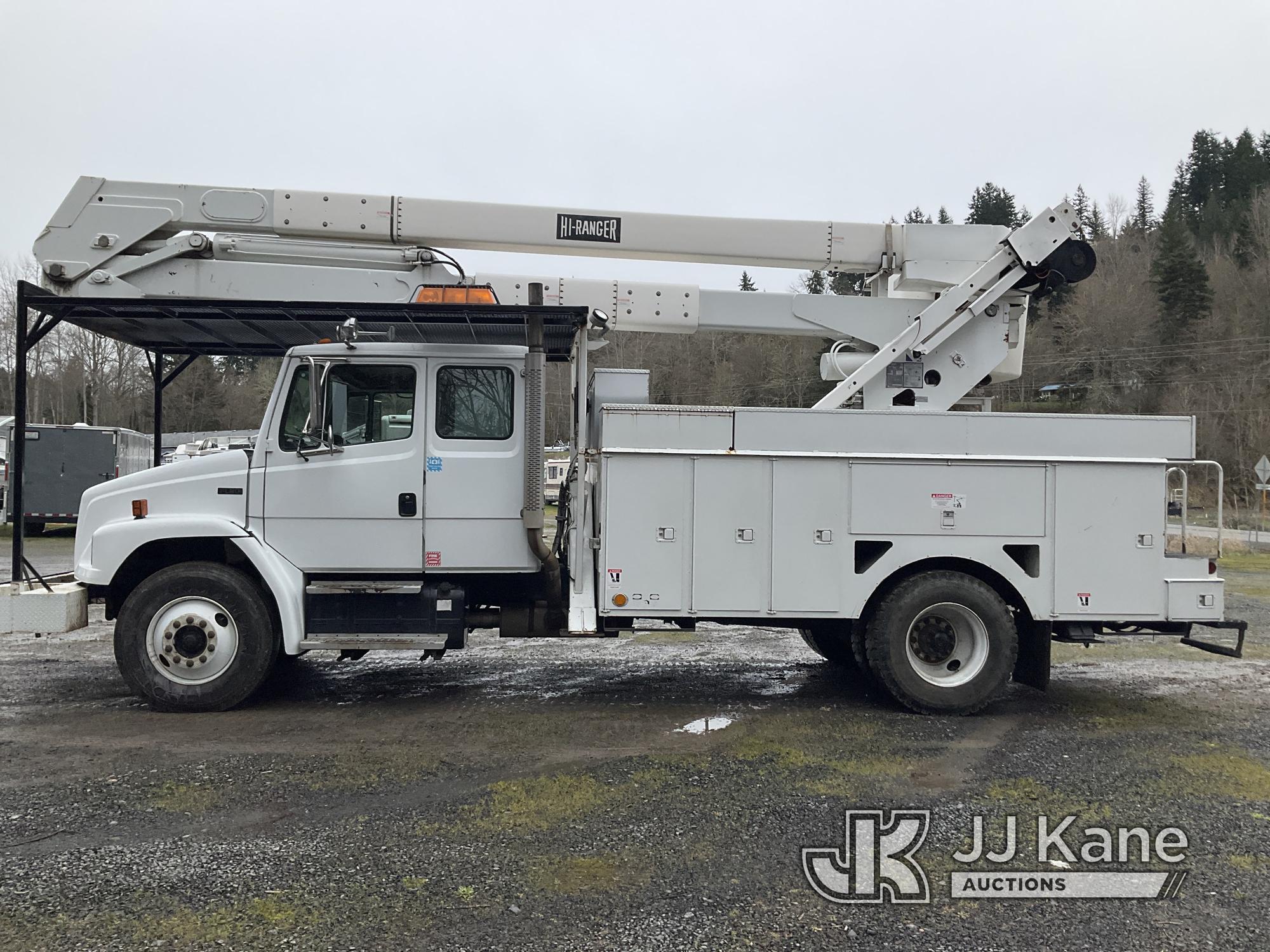 (Eatonville, WA) HiRanger 55-OM, Material Handling Bucket rear mounted on 2004 Freightliner FL80 Uti