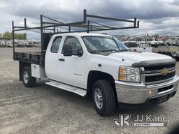 (Portland, OR) 2012 Chevrolet Silverado 2500HD 4x4 Extended-Cab Flatbed Truck Runs & Moves