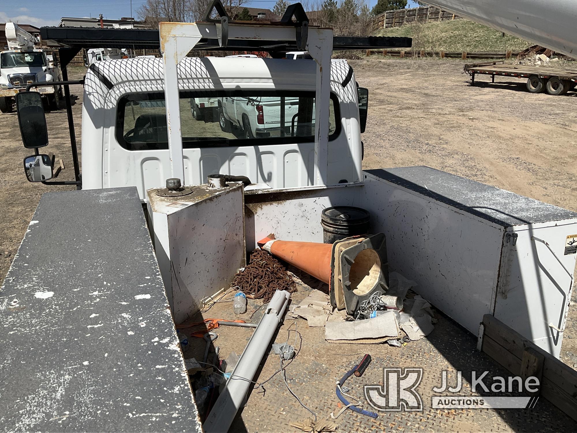 (Franktown, CO) Altec AA55-MH, Material Handling Bucket Truck rear mounted on 2011 Freightliner M2 1