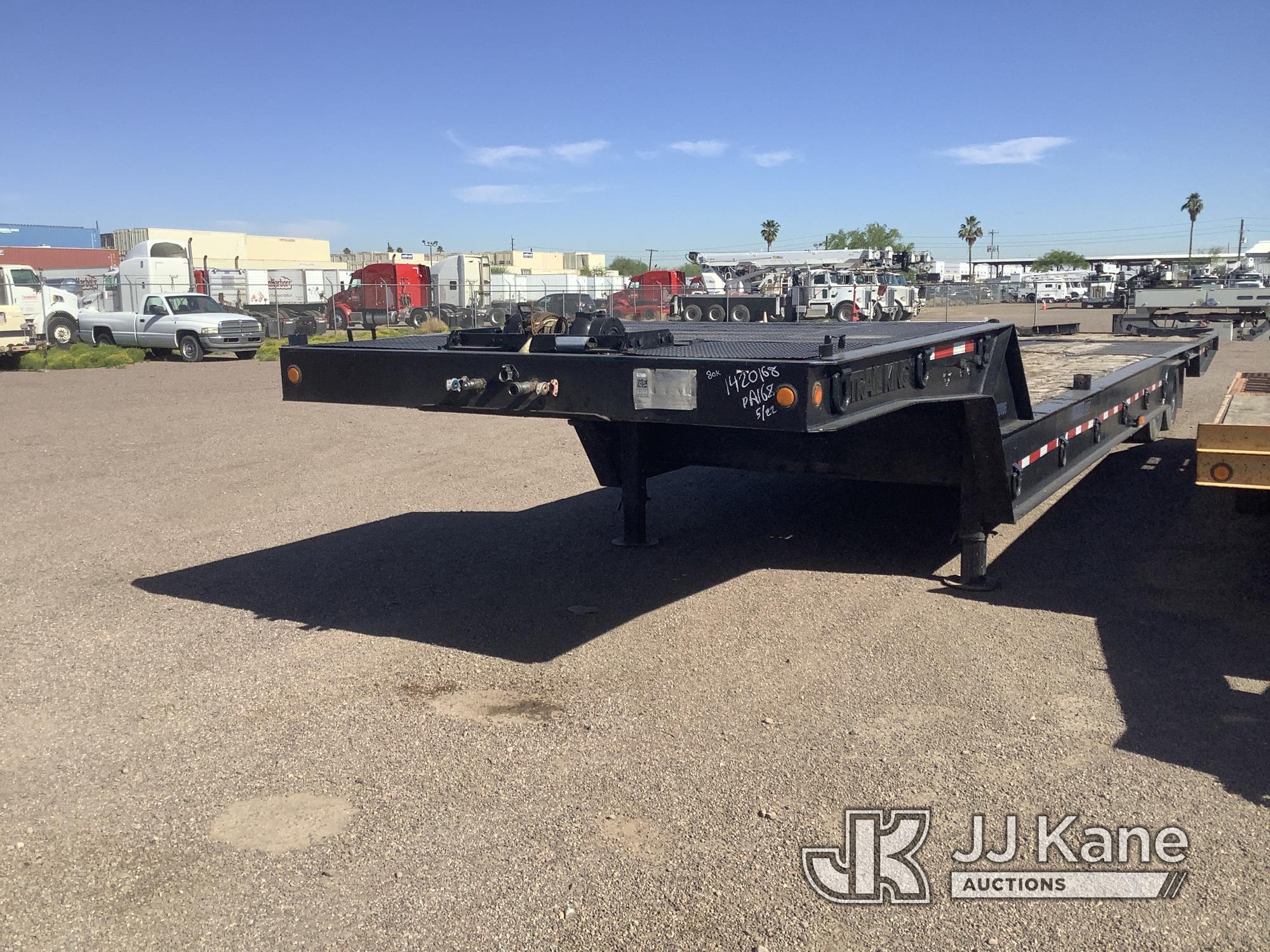 (Phoenix, AZ) 1992 Trail King TK70 Drop-Deck Flatbed Trailer Towable