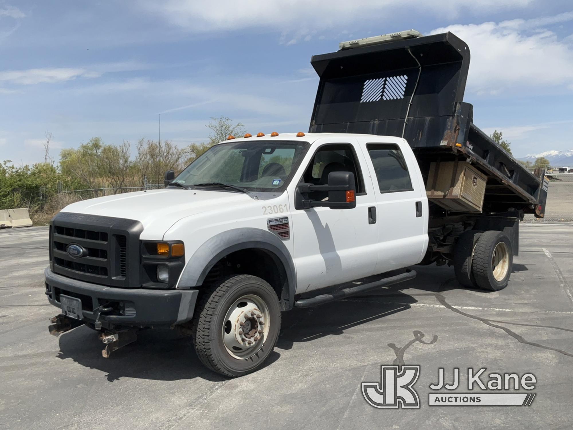 (Salt Lake City, UT) 2009 Ford F550 4x4 Crew-Cab Dump Truck Runs, Moves & Operates