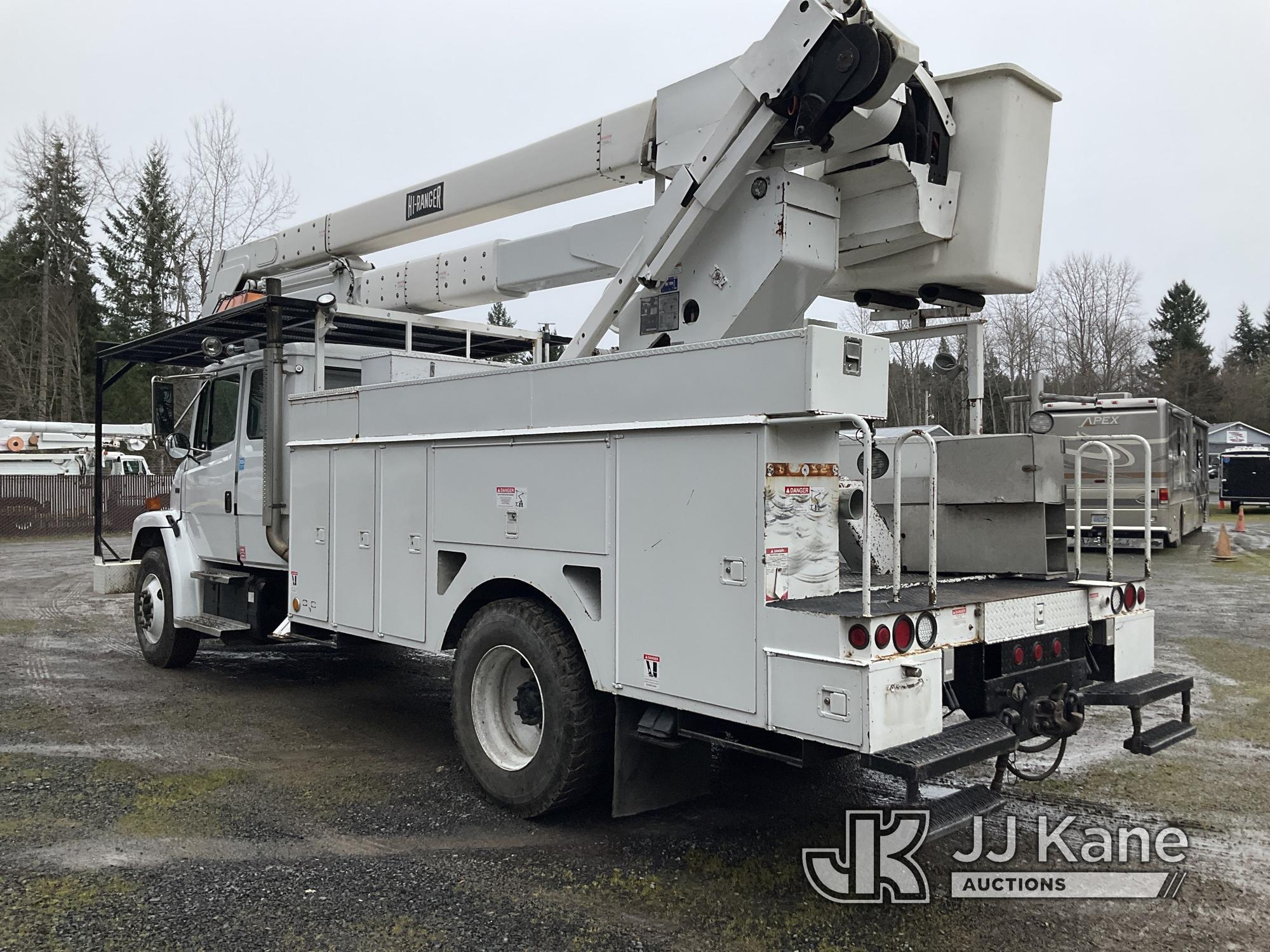 (Eatonville, WA) HiRanger 55-OM, Material Handling Bucket rear mounted on 2004 Freightliner FL80 Uti