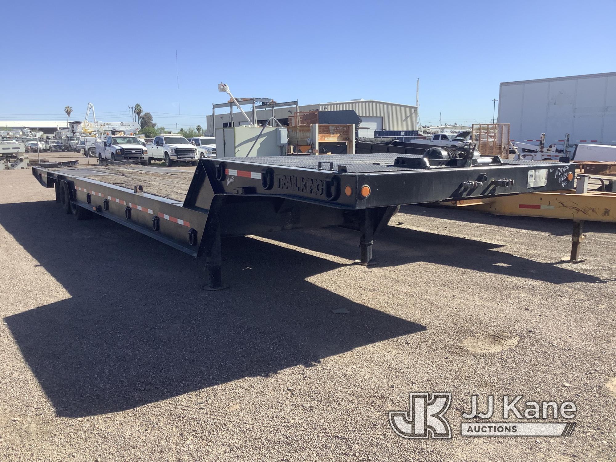 (Phoenix, AZ) 1992 Trail King TK70 Drop-Deck Flatbed Trailer Towable