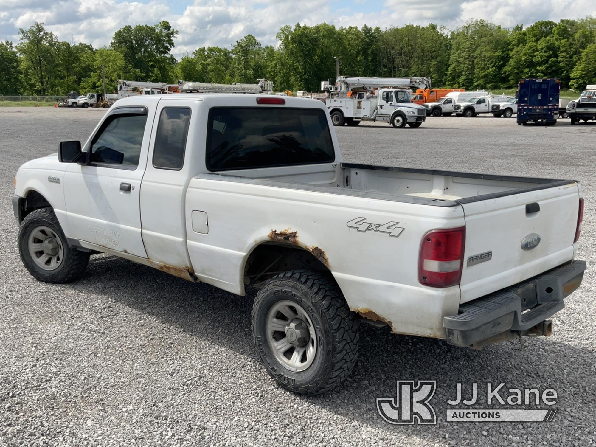 (Verona, KY) 2009 Ford Ranger 4x4 Extended-Cab Pickup Truck Runs & Moves) (Rust Damage, Cracked Wind