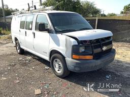 (Tampa, FL) 2006 Chevrolet Express G2500 Cargo Van Runs & Moves) (Jump To Start, Runs Rough, Strange