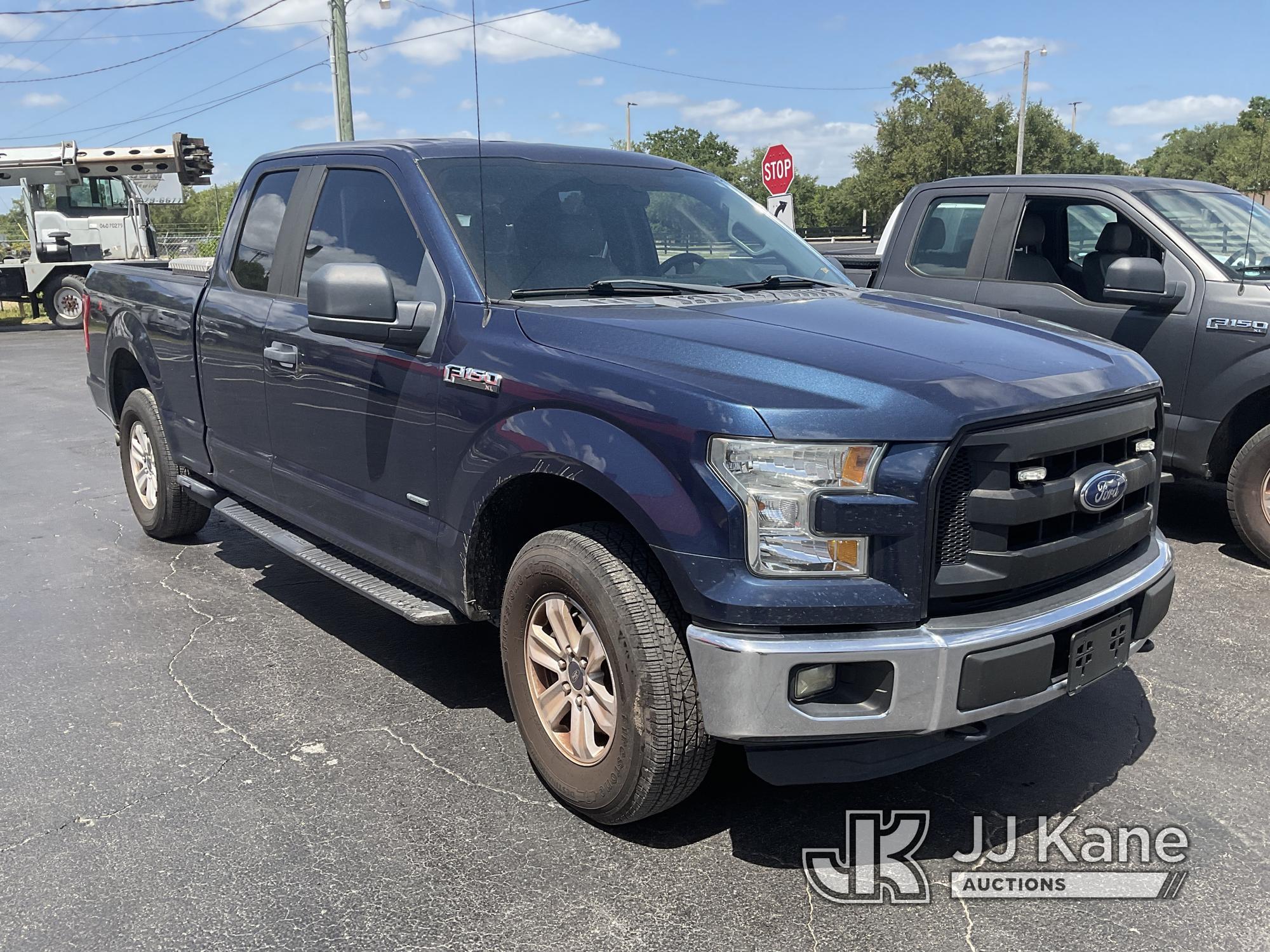 (Ocala, FL) 2016 Ford F150 4x4 Extended-Cab Pickup Truck Duke Unit) (Runs & Moves