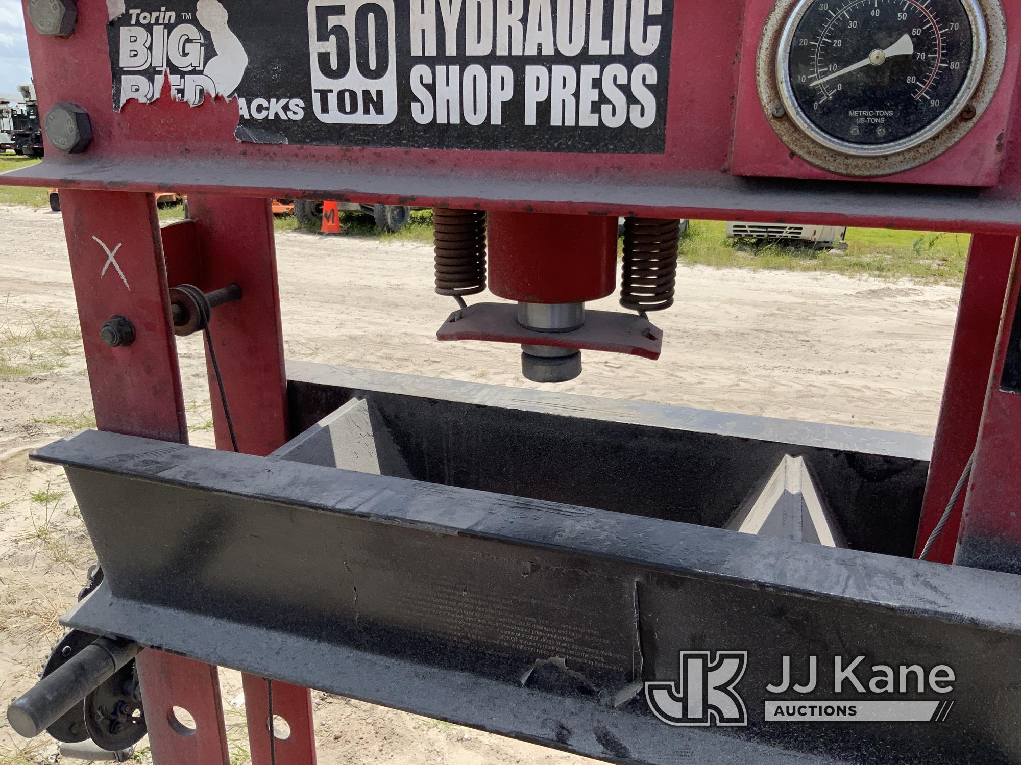 (Westlake, FL) 50 ton Hydraulic Press (Condition Unknown) NOTE: This unit is being sold AS IS/WHERE