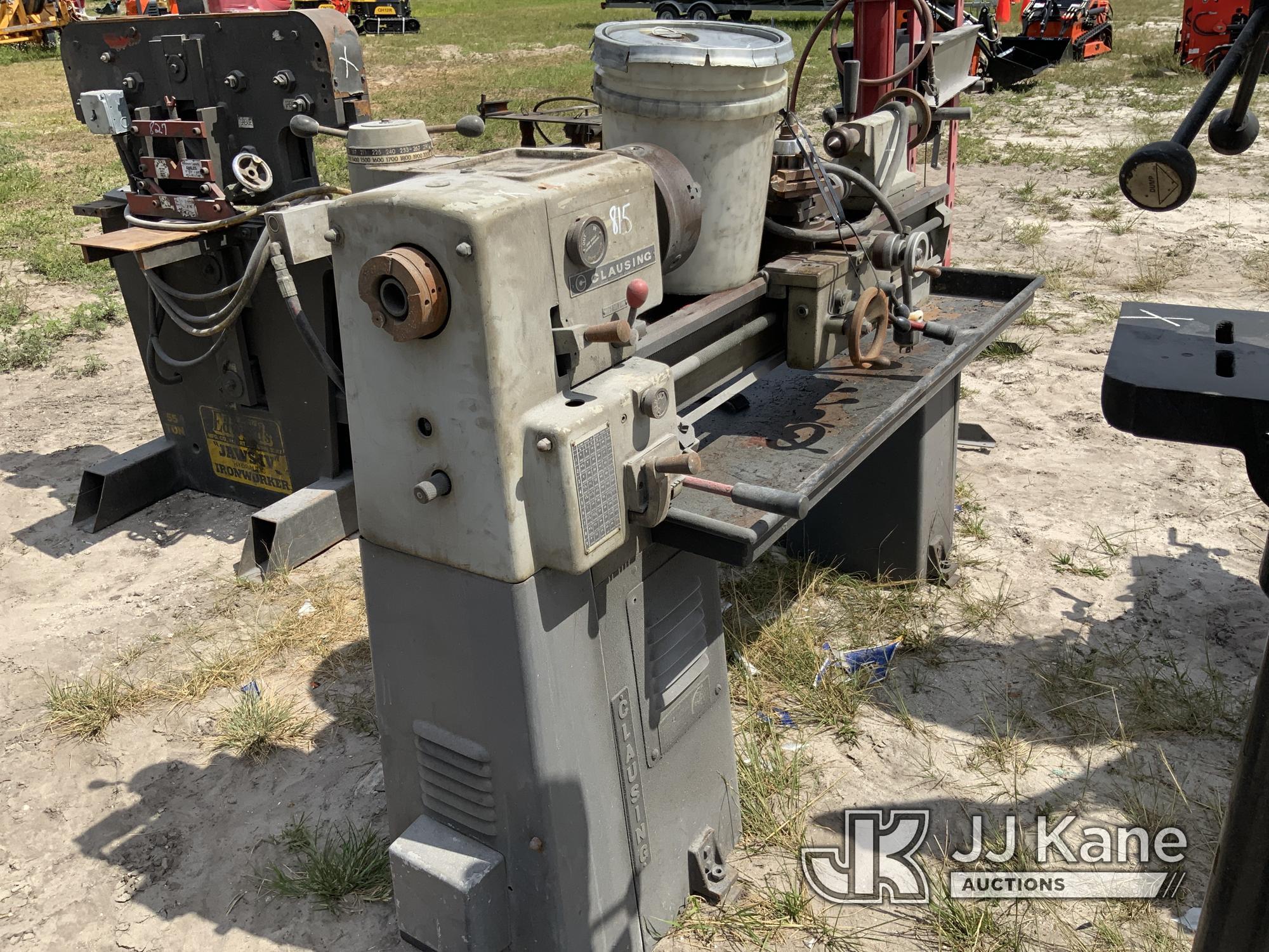 (Westlake, FL) Clausing Lathe (Condition Unknown) NOTE: This unit is being sold AS IS/WHERE IS via T