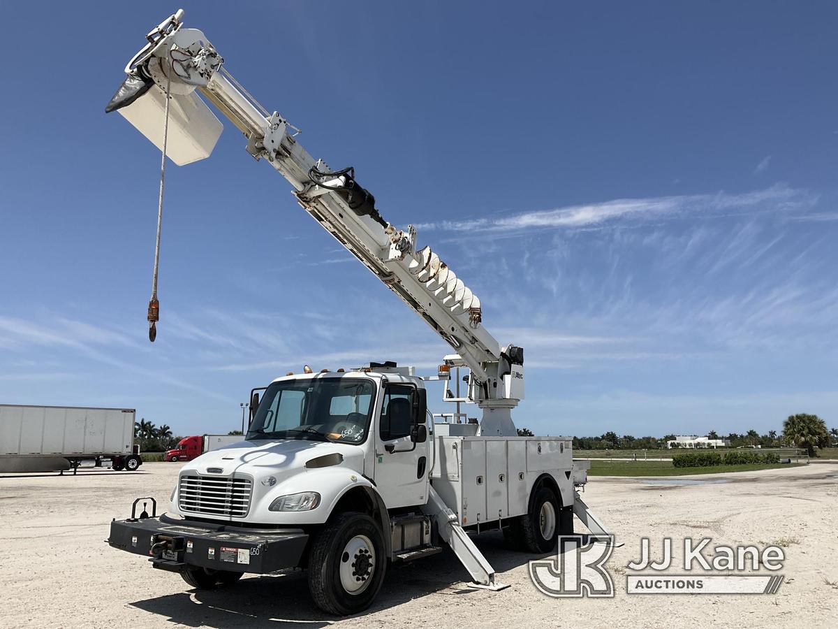 (Westlake, FL) Altec DM47B-TR, Digger Derrick rear mounted on 2016 Freightliner M2 106 4x4 Utility T