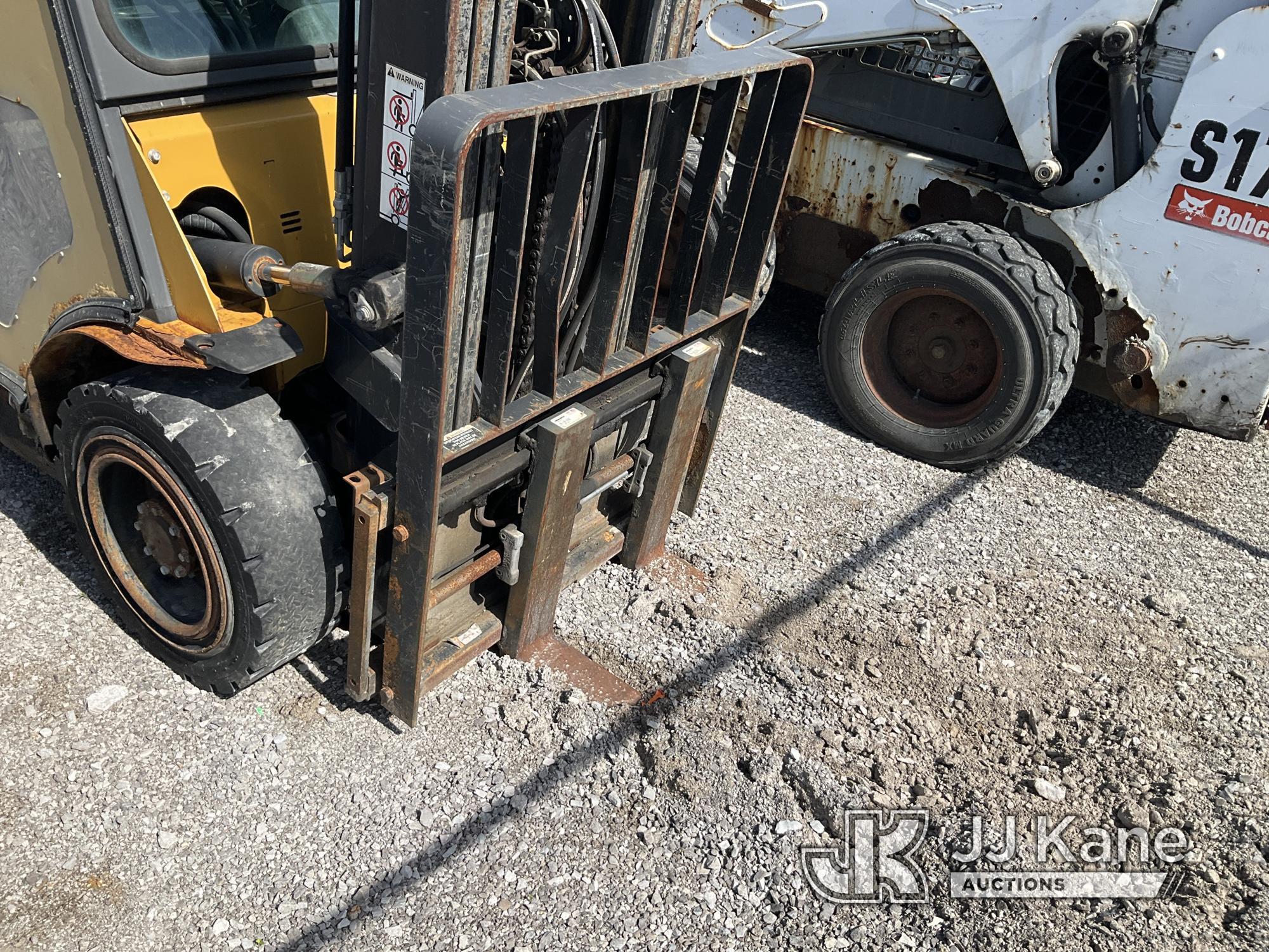 (Verona, KY) 2009 Caterpillar P6000D Rubber Tired Forklift Not Running, Condition Unknown, Steering