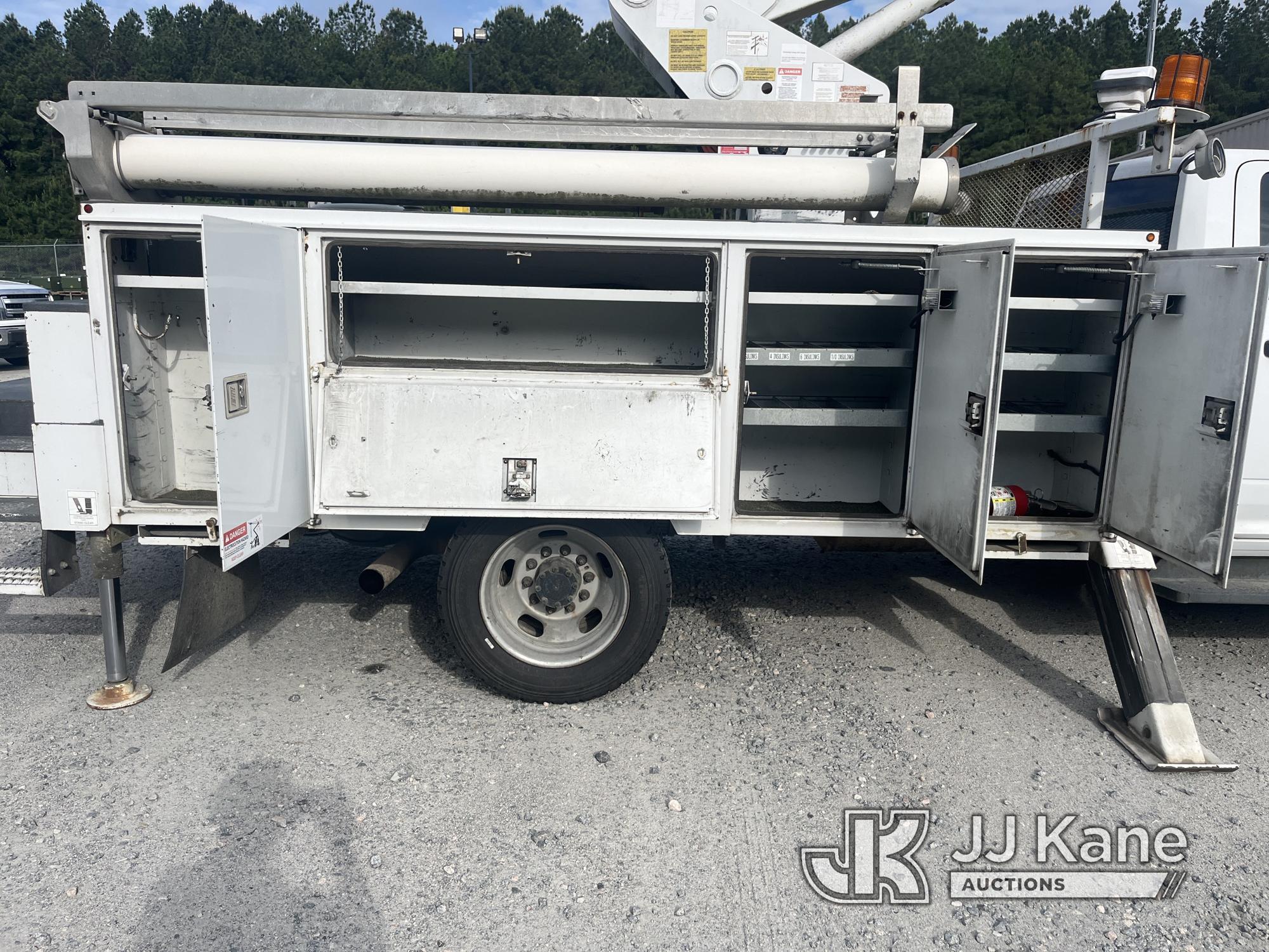 (Hertford, NC) ETI ETC37-IH, Articulating & Telescopic Material Handling Bucket Truck mounted behind