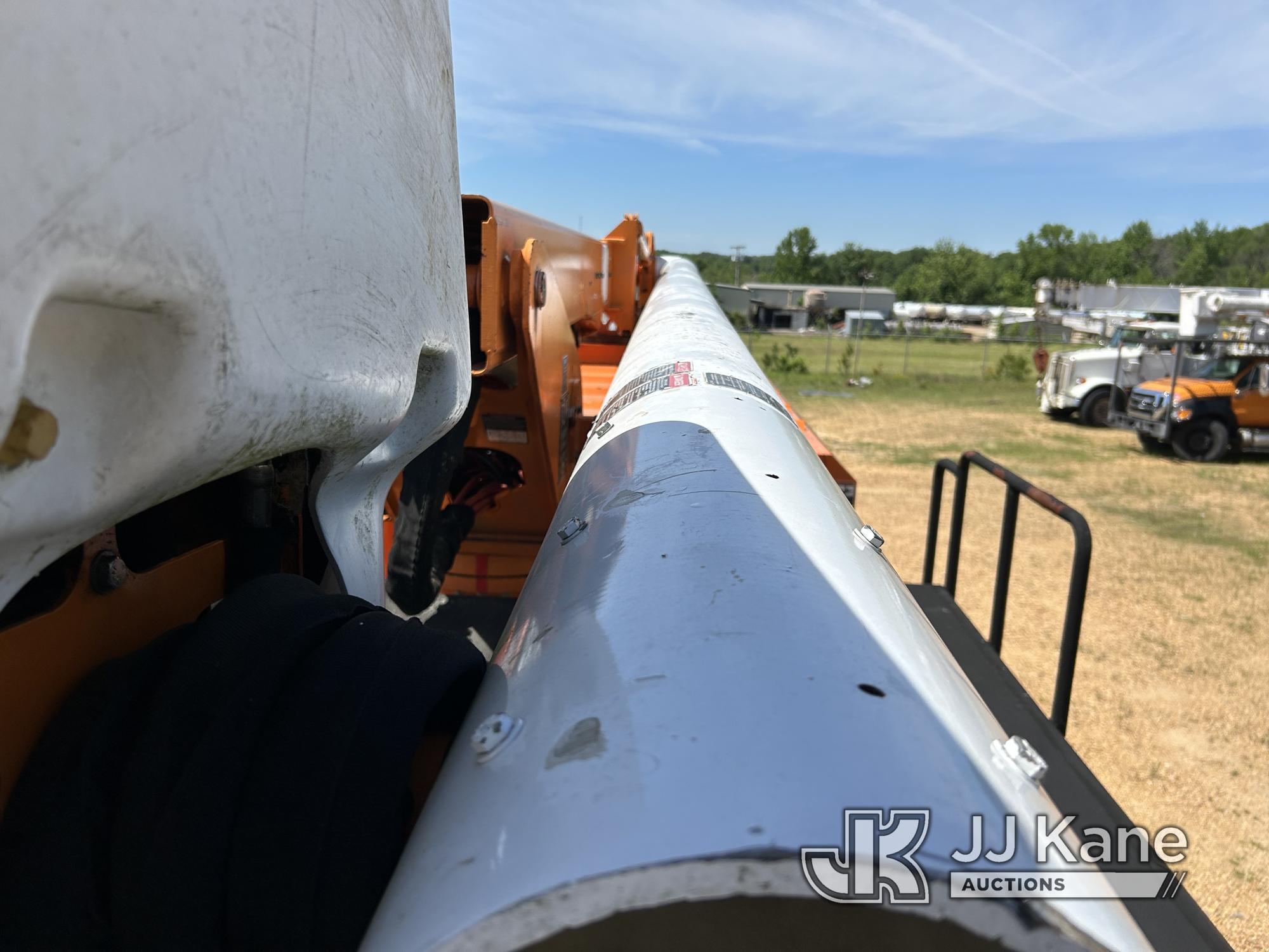 (Byram, MS) Altec LR756, Over-Center Bucket Truck mounted behind cab on 2013 Ford F750 Chipper Dump