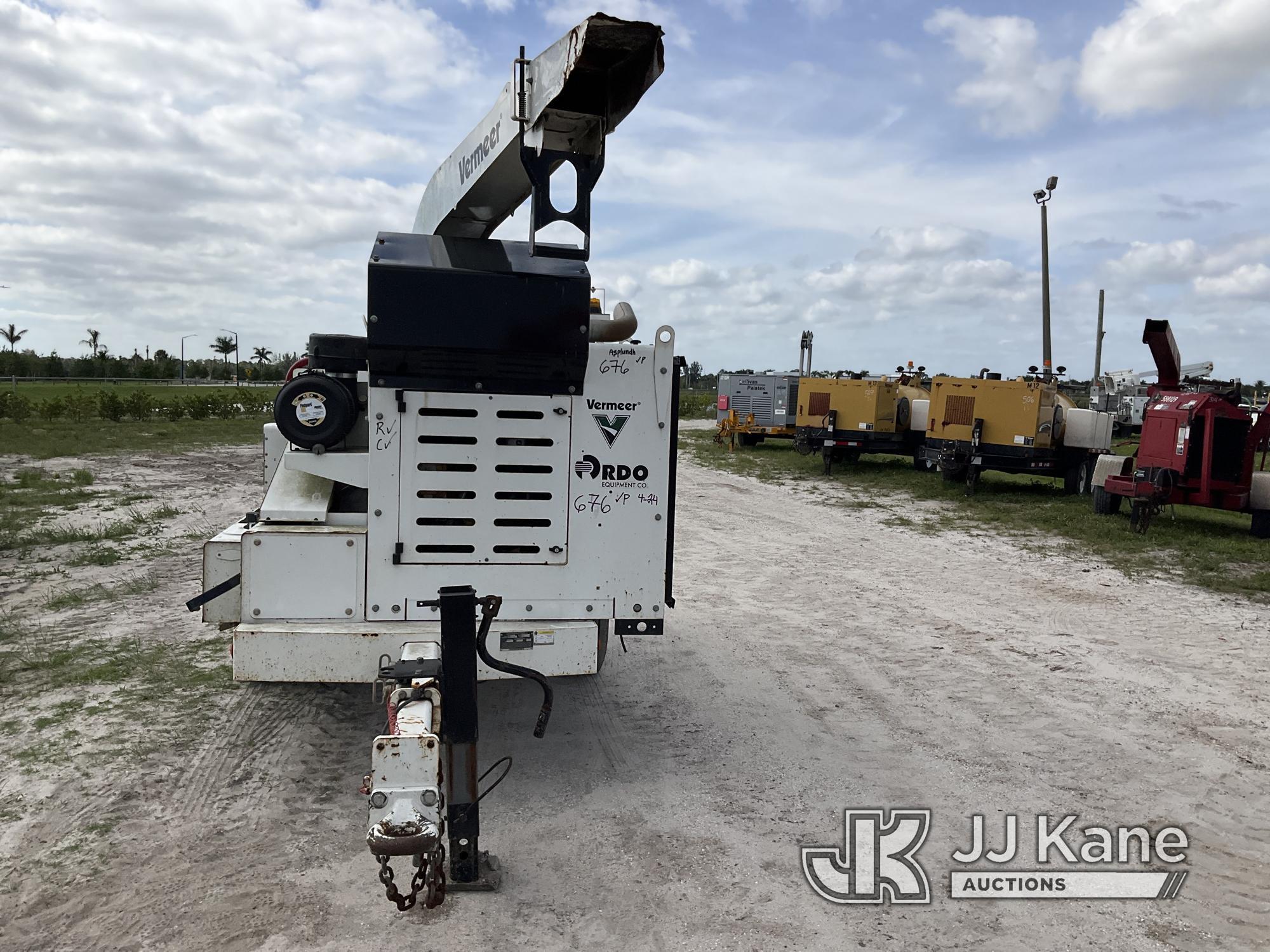 (Westlake, FL) 2016 Vermeer BC1800XL Chipper (18in Drum), trailer mtd No Title)(Runs, Hour Meter & C