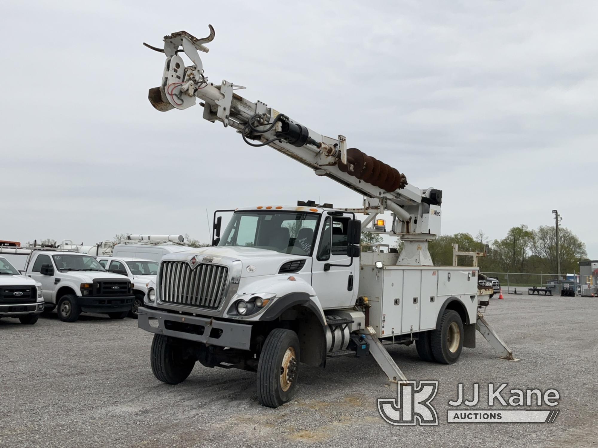 (Verona, KY) Altec DC47-TR, Digger Derrick rear mounted on 2017 International 7300 4x4 Utility Truck