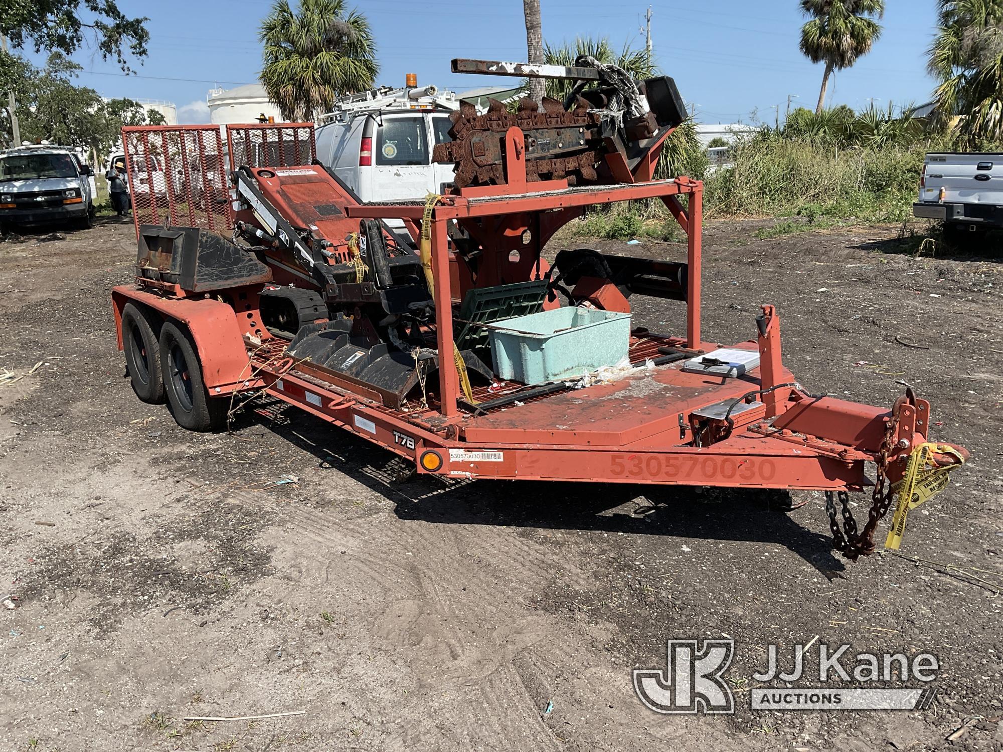 (Tampa, FL) 2005 Ditch Witch SK500 Walk-Behind Crawler Trencher Not Running, Condition Unknown