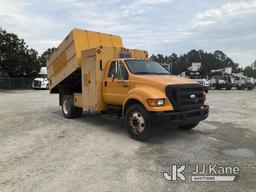 (Villa Rica, GA) 2008 Ford F650 Chipper Dump Truck Runs, Moves & Dump Operates)( Jump To Start, Serv