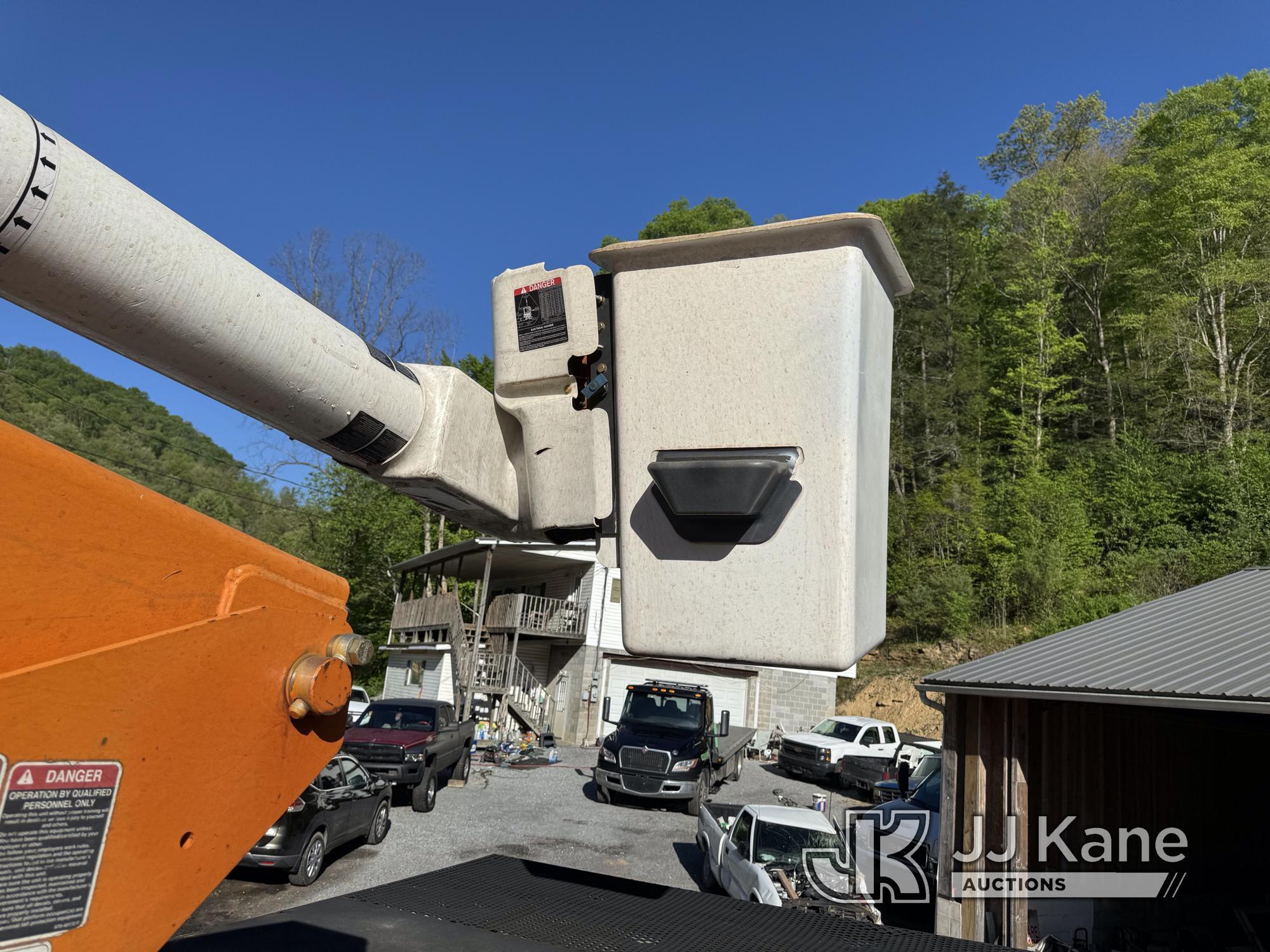 (Hanover, WV) Altec LR756, Over-Center Bucket Truck mounted behind cab on 2013 Ford F750 Chipper Dum