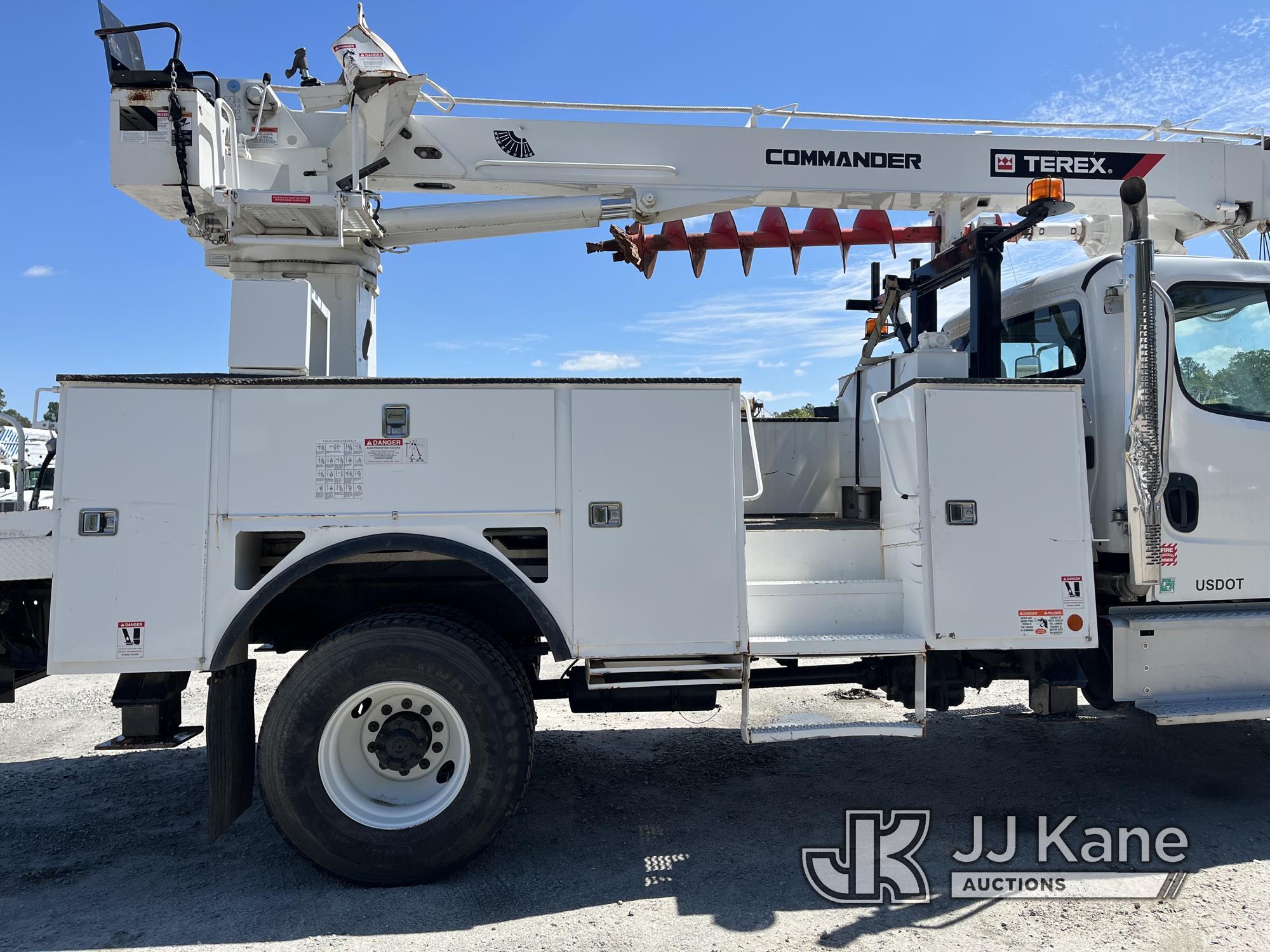 (Chester, VA) Terex Commander C4047, Digger Derrick rear mounted on 2022 Freightliner M2 4x4 Utility