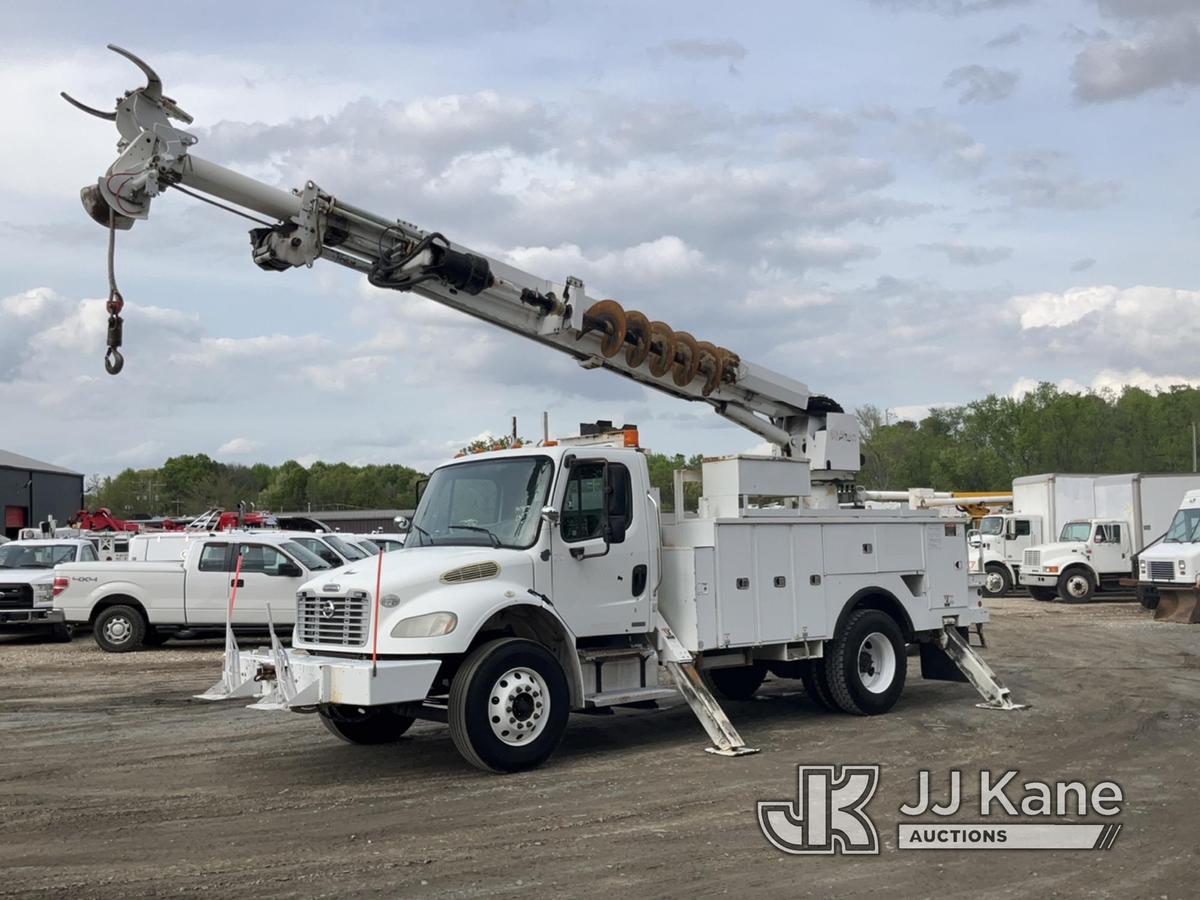 (Charlotte, NC) Altec DM47-BR, Digger Derrick rear mounted on 2010 Freightliner M2-106 Utility Truck