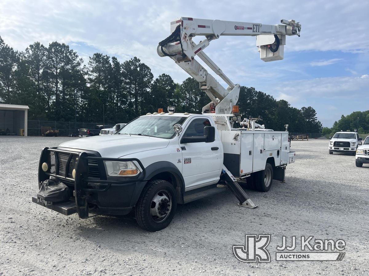 (Hertford, NC) ETI ETC37-IH, Articulating & Telescopic Material Handling Bucket Truck mounted behind