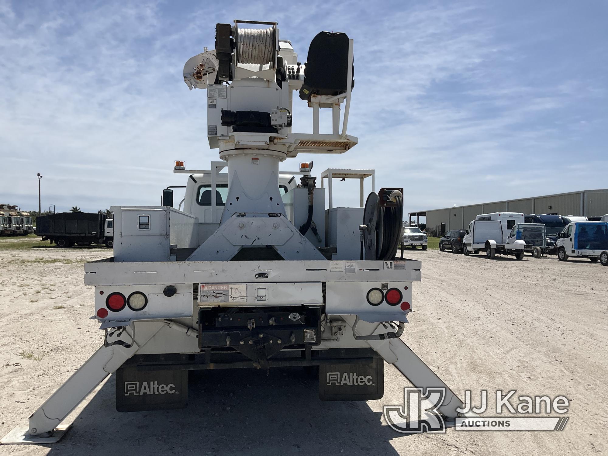 (Westlake, FL) Altec DM47B-TR, Digger Derrick rear mounted on 2016 Freightliner M2 106 4x4 Utility T