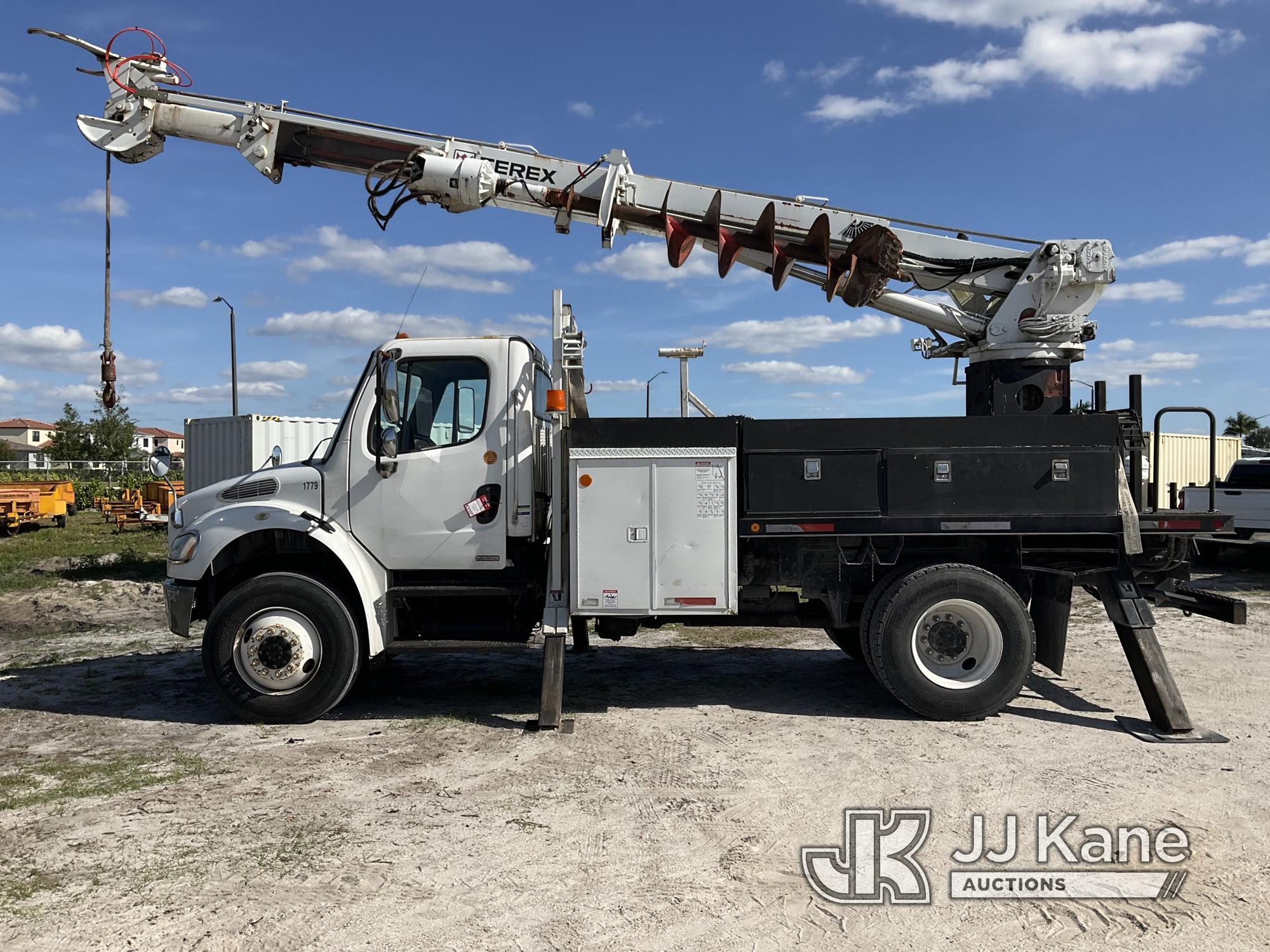 (Westlake, FL) Terex Commander 4045, Digger Derrick rear mounted on 2007 Freightliner M2 106 4x4 Fla