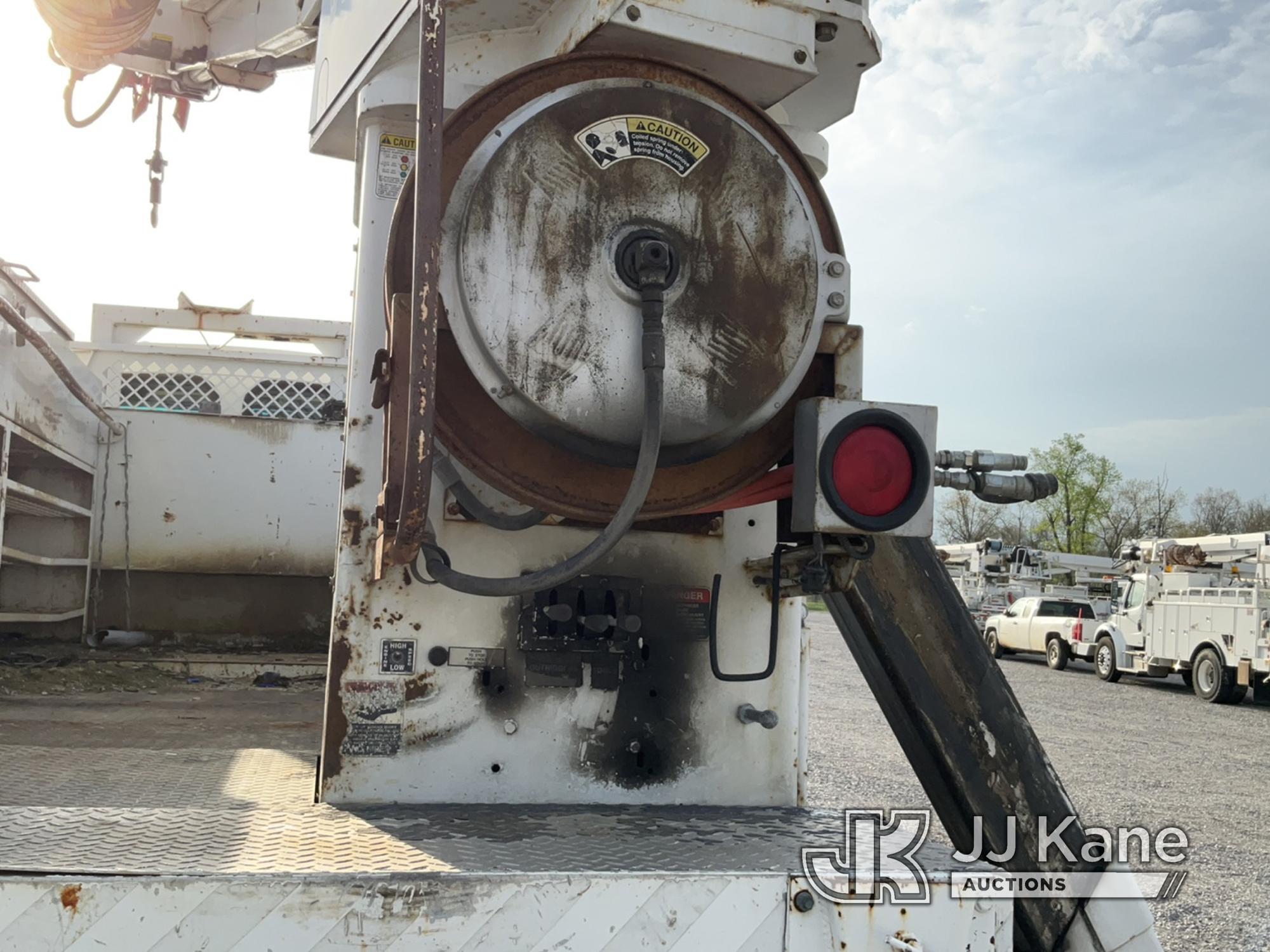 (Verona, KY) Altec D947TC, Digger Derrick corner mounted on 2003 Sterling M8500 Utility Truck, (Duke