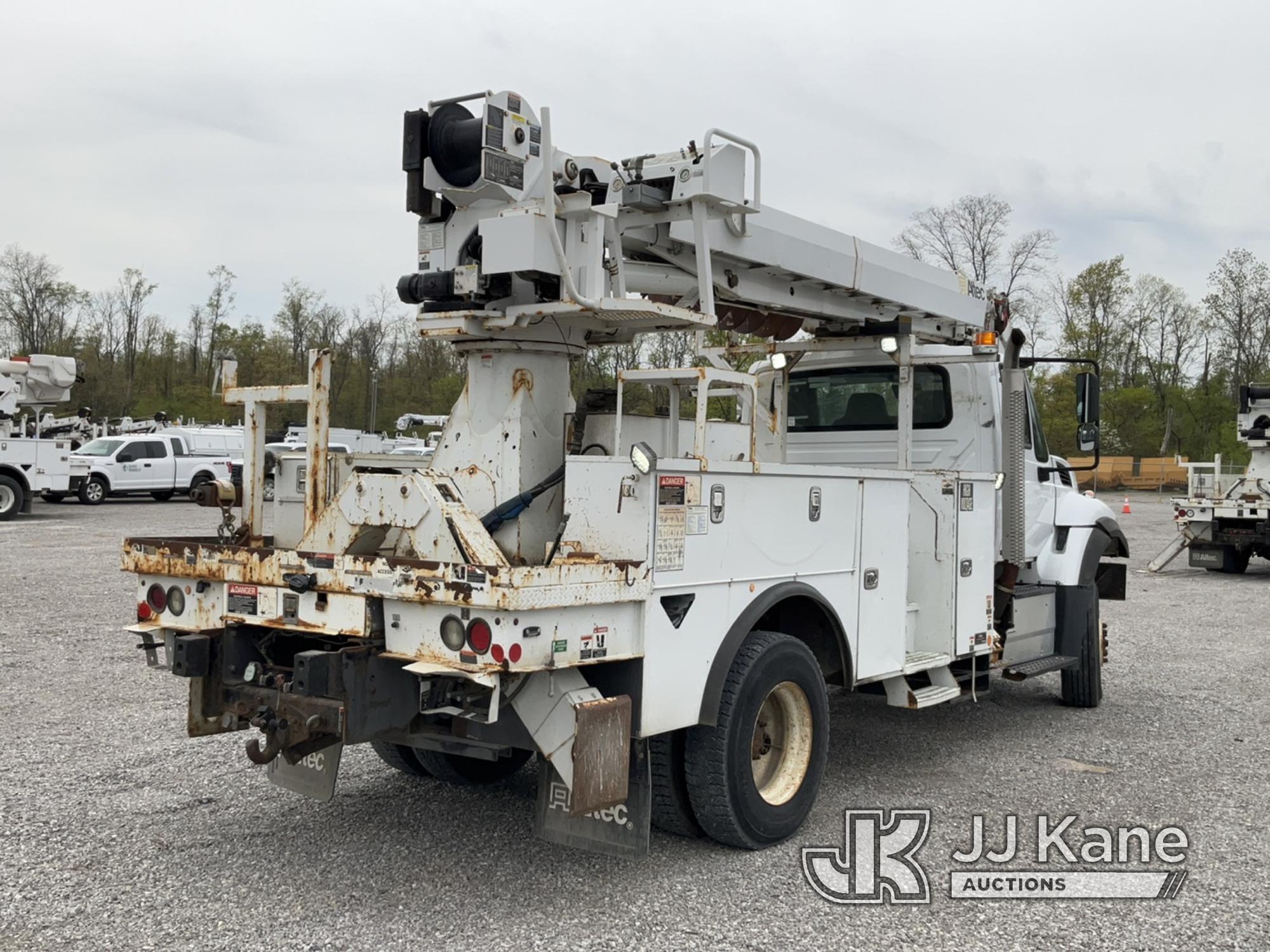 (Verona, KY) Altec DC47-TR, Digger Derrick rear mounted on 2017 International 7300 4x4 Utility Truck