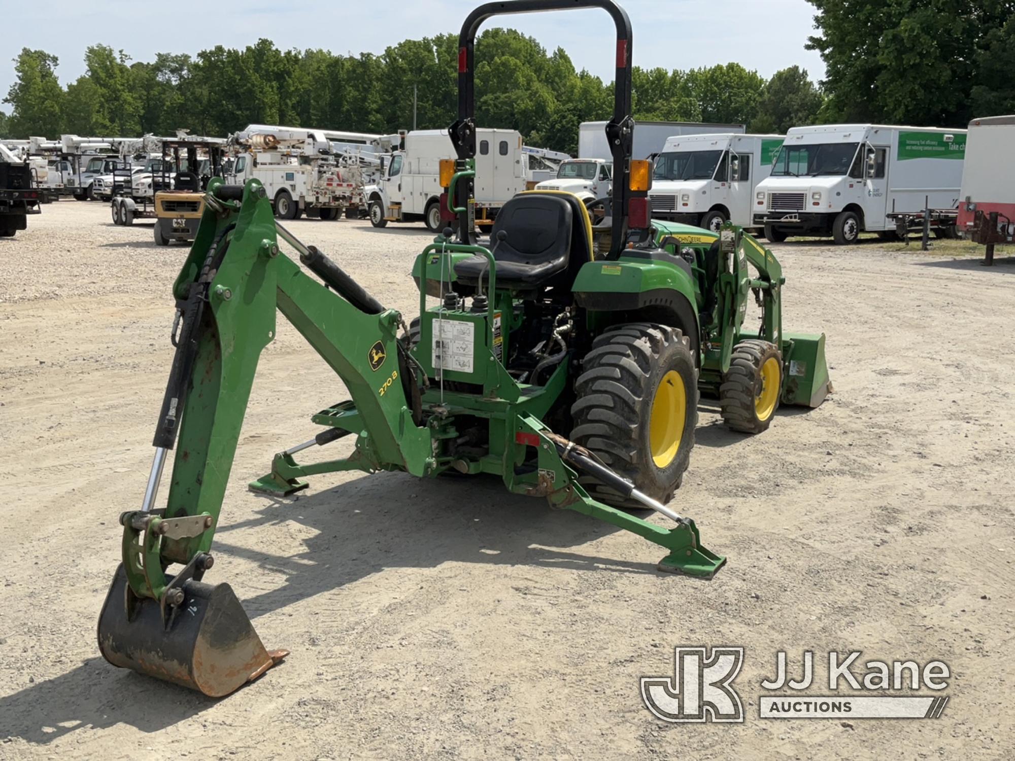 (Charlotte, NC) 2020 John Deere 2032R MFWD Mini Tractor Loader Backhoe Runs, Moves & Operates