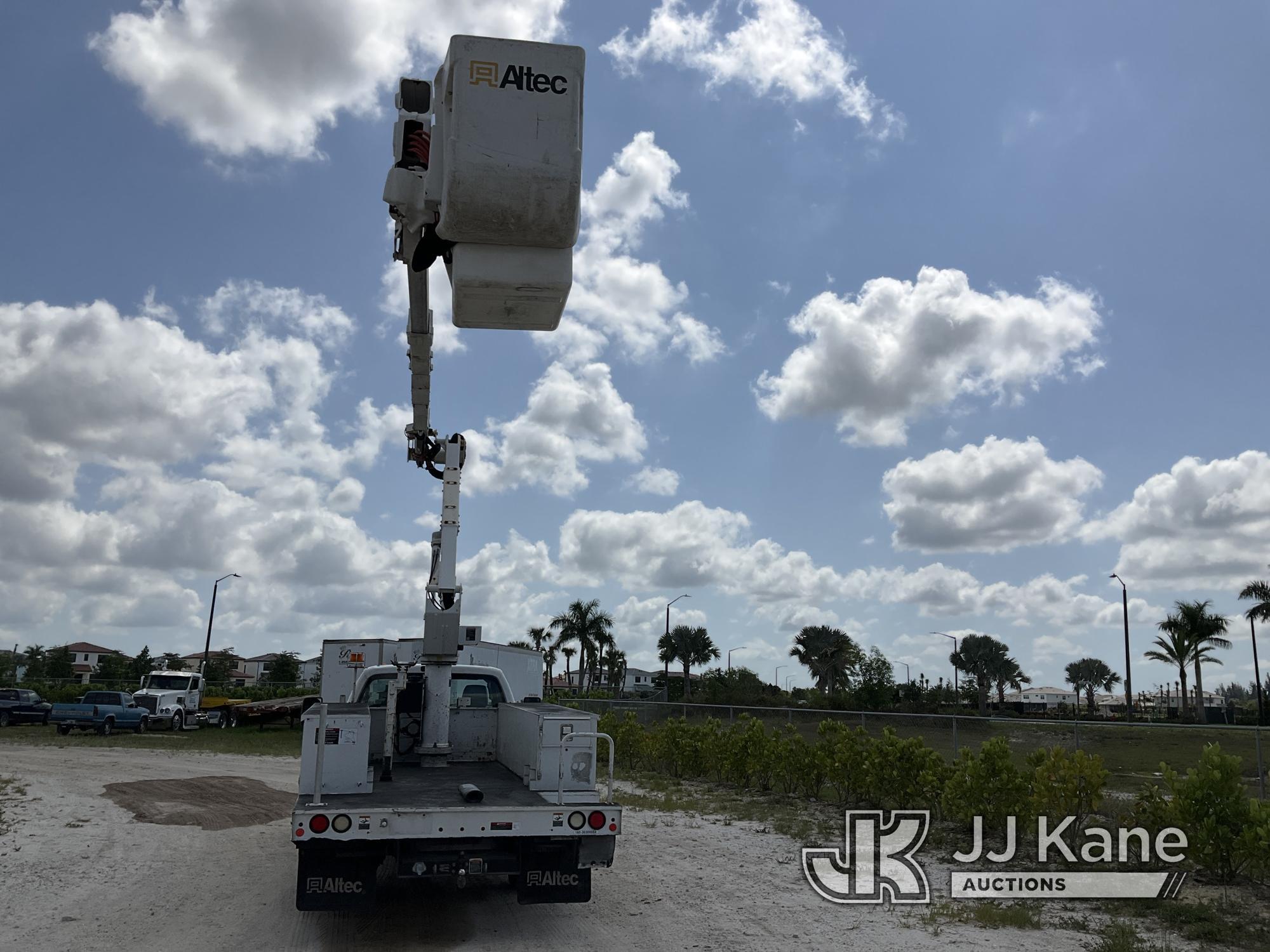 (Westlake, FL) Altec AT37G, Bucket Truck mounted behind cab on 2015 Ford F550 4x4 Flatbed/Utility Tr