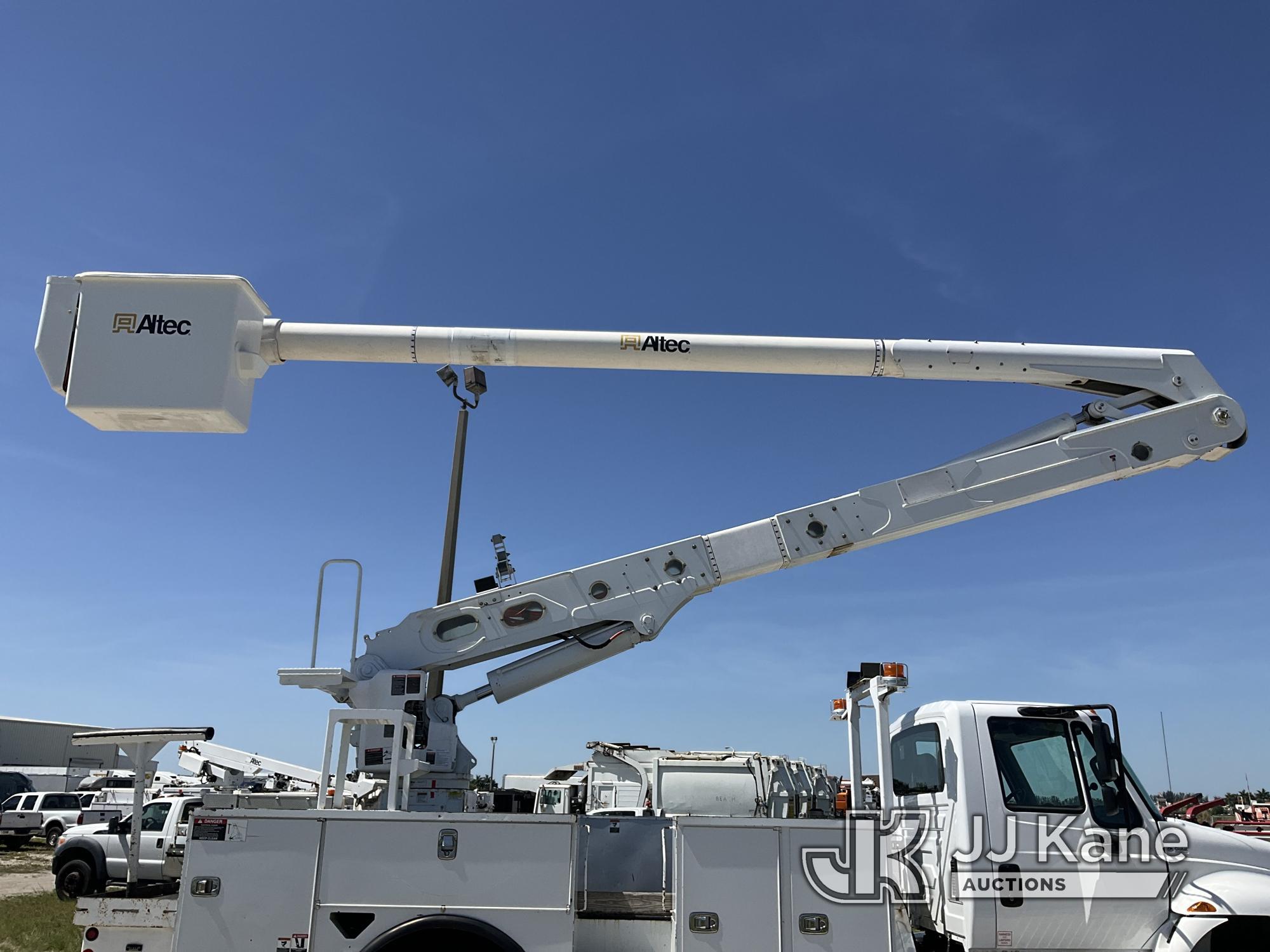 (Westlake, FL) Altec AA55, Bucket Truck rear mounted on 2016 International 4300 Utility Truck Runs,