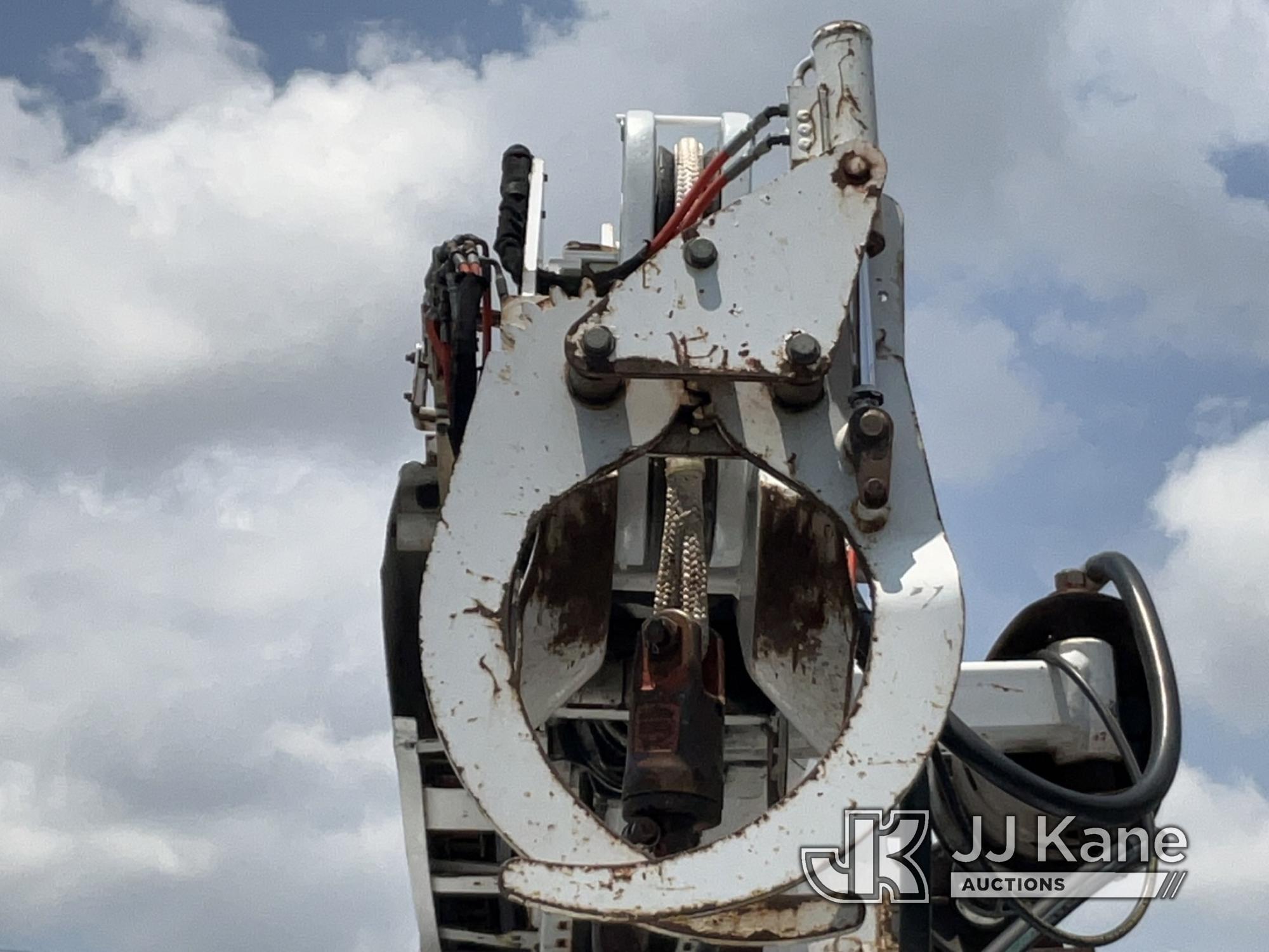 (Tampa, FL) Altec DC47-TR, Digger Derrick rear mounted on 2017 International 7300 4x4 Utility Truck