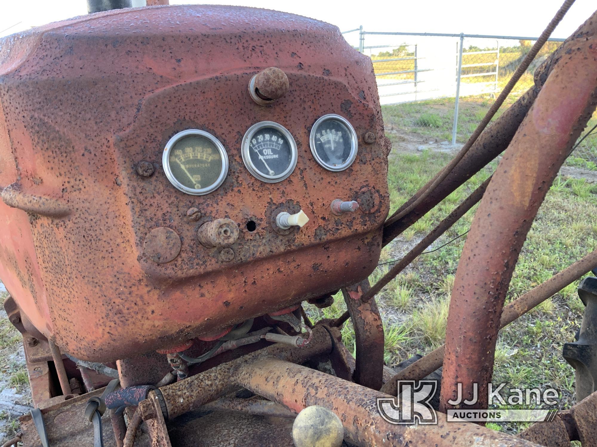 (Westlake, FL) 1950 Massey Harris Utility Tractor Not Running, Condition Unknown