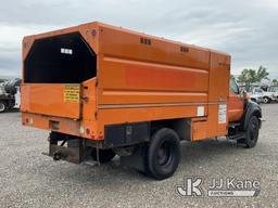 (Verona, KY) 2015 Ford F650 Chipper Dump Truck Runs & Moves) (Dump Will Not Operate Lever Frozen, No