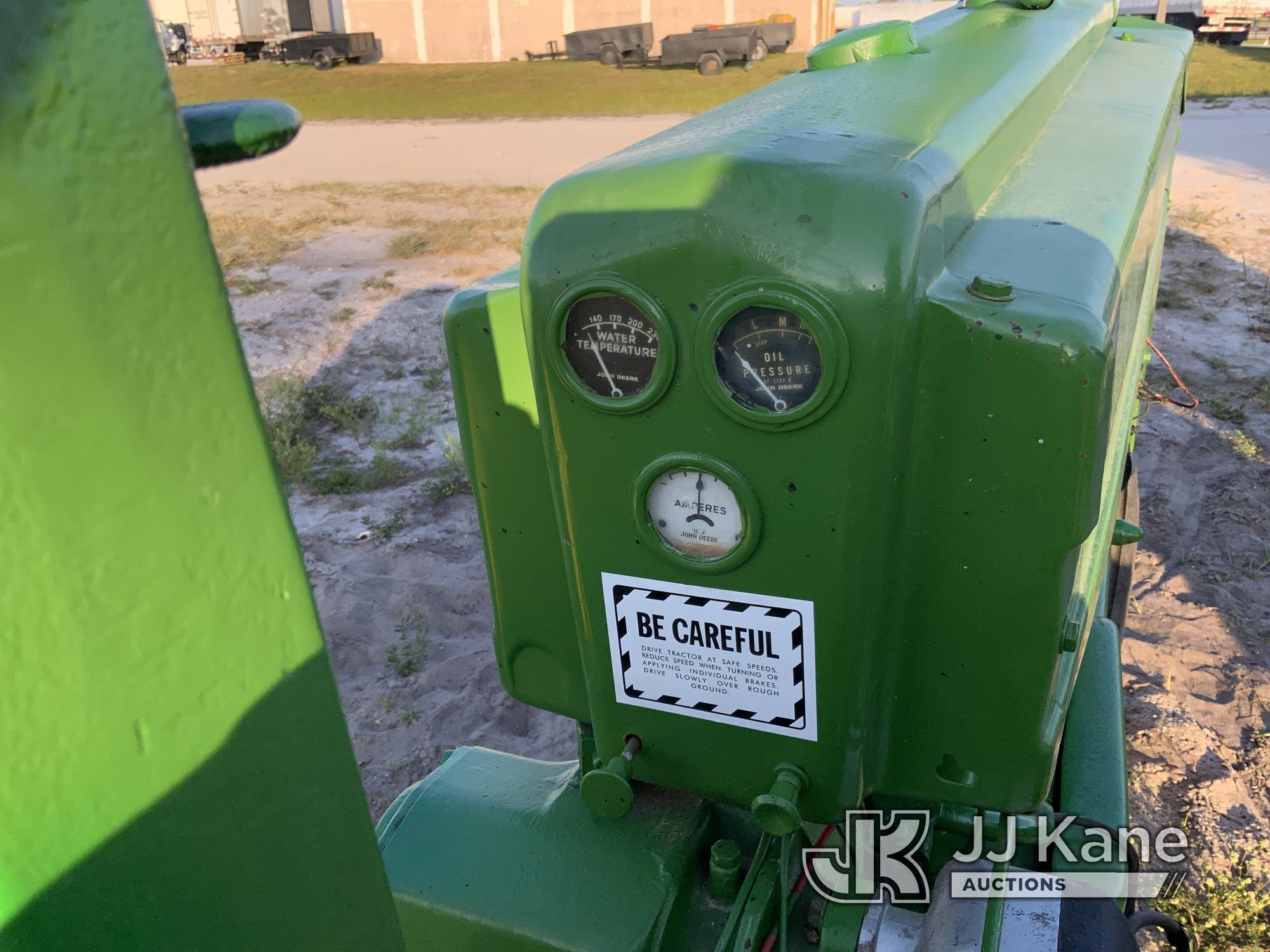 (Westlake, FL) 1948 John Deere Model B Utility Tractor Not Running, Condition Unknown.  (Seller Stat