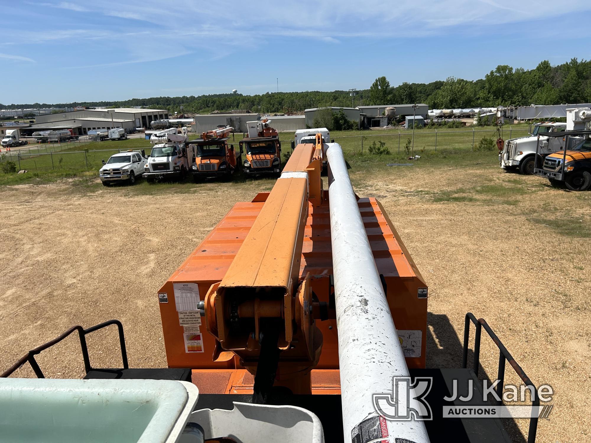 (Byram, MS) Altec LR756, Over-Center Bucket Truck mounted behind cab on 2013 Ford F750 Chipper Dump