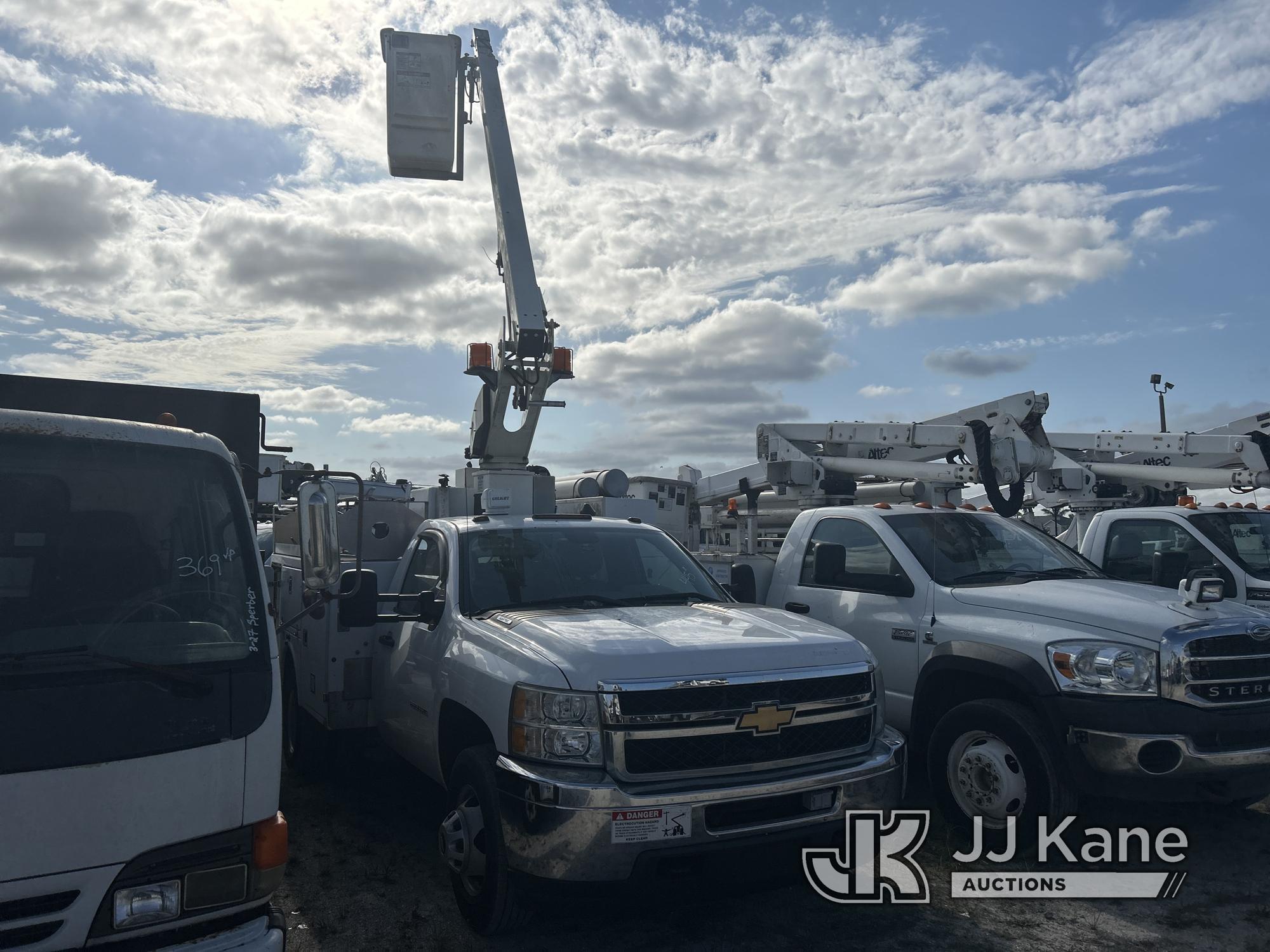 (Westlake, FL) Versalift TEL29, Telescopic Non-Insulated Bucket Truck mounted behind cab on 2012 Che