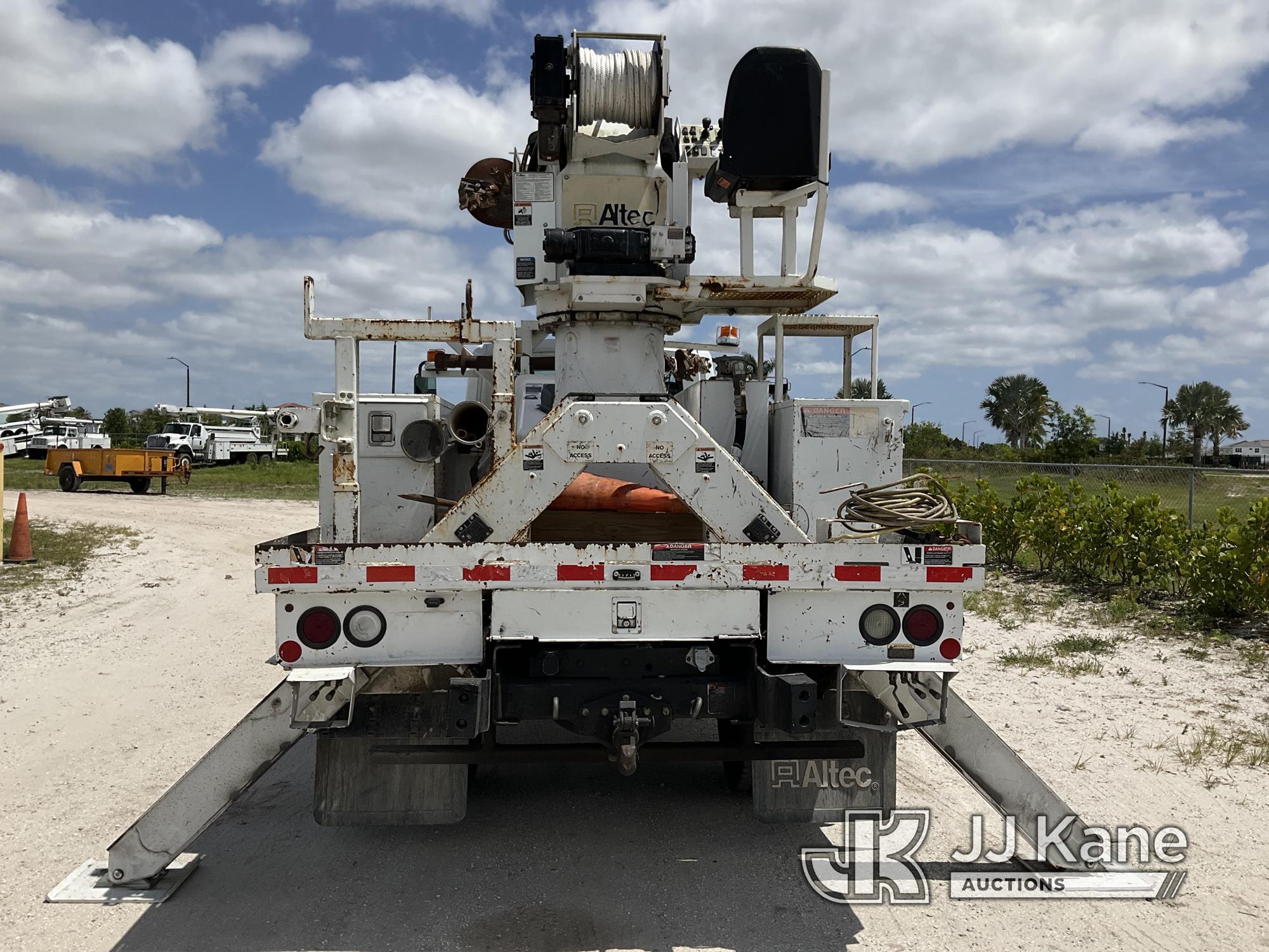 (Westlake, FL) Altec DM47B-TR, Digger Derrick rear mounted on 2017 International 4300 Utility Truck