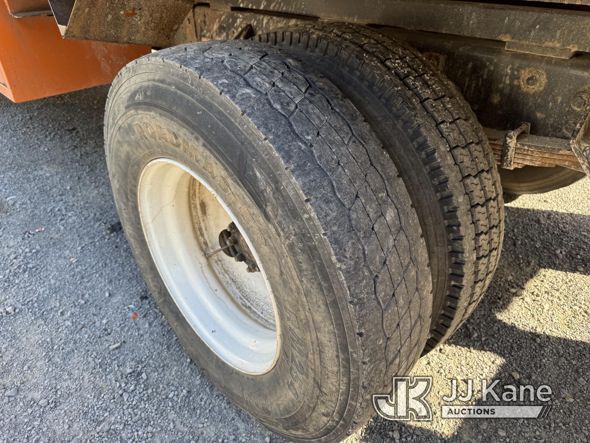 (Hanover, WV) Altec LR756, Over-Center Bucket Truck mounted behind cab on 2013 Ford F750 Chipper Dum