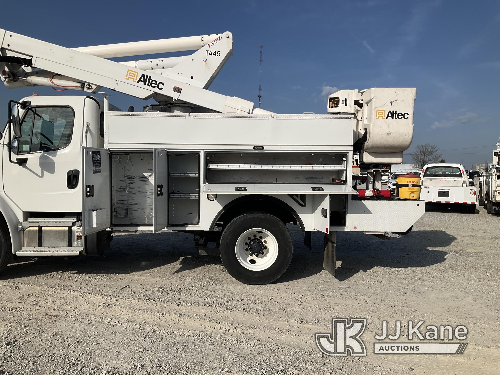 (Villa Rica, GA) Altec TA45P, Articulating & Telescopic Bucket Truck mounted behind cab on 2018 Frei