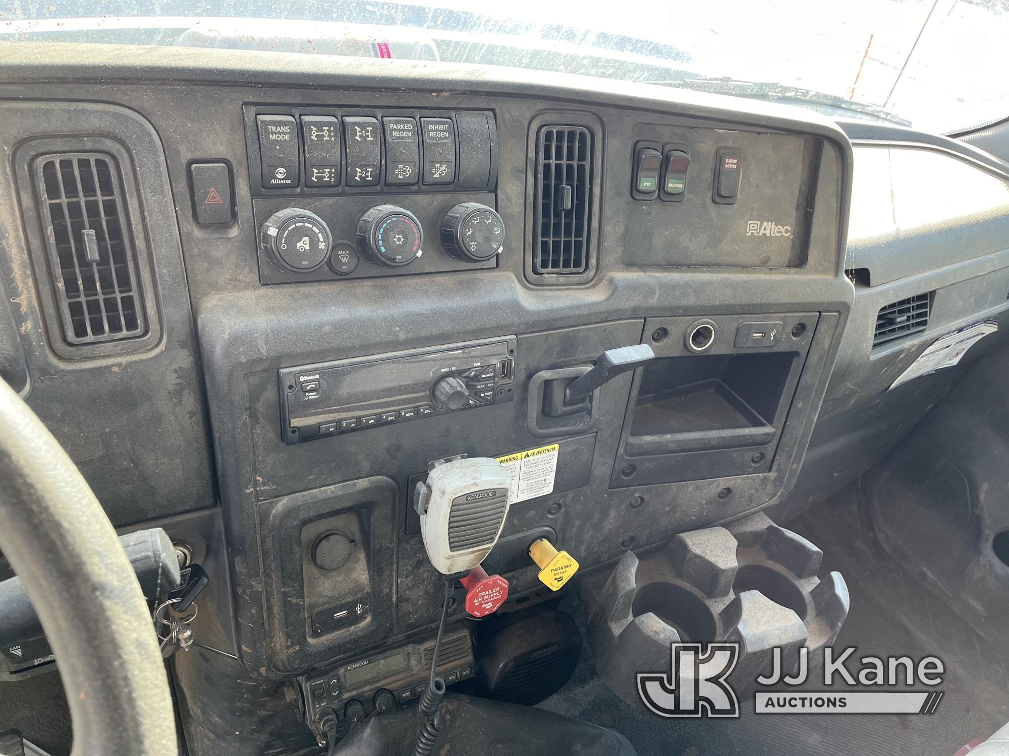 (Chester, VA) Altec DM47B-TR, Digger Derrick rear mounted on 2020 International HV507 4x4 Utility Tr