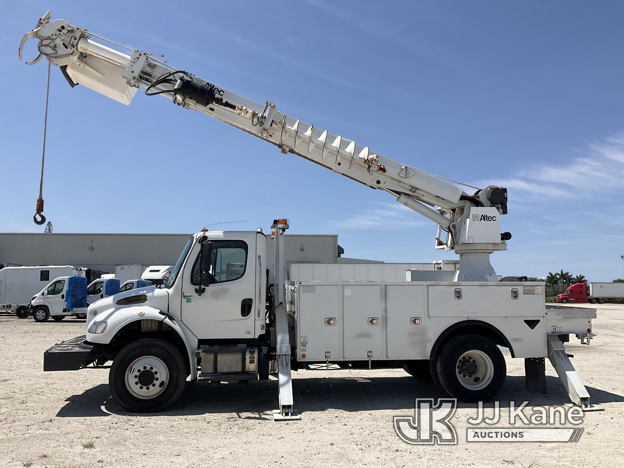 (Westlake, FL) Altec DM47B-TR, Digger Derrick rear mounted on 2016 Freightliner M2 106 4x4 Utility T