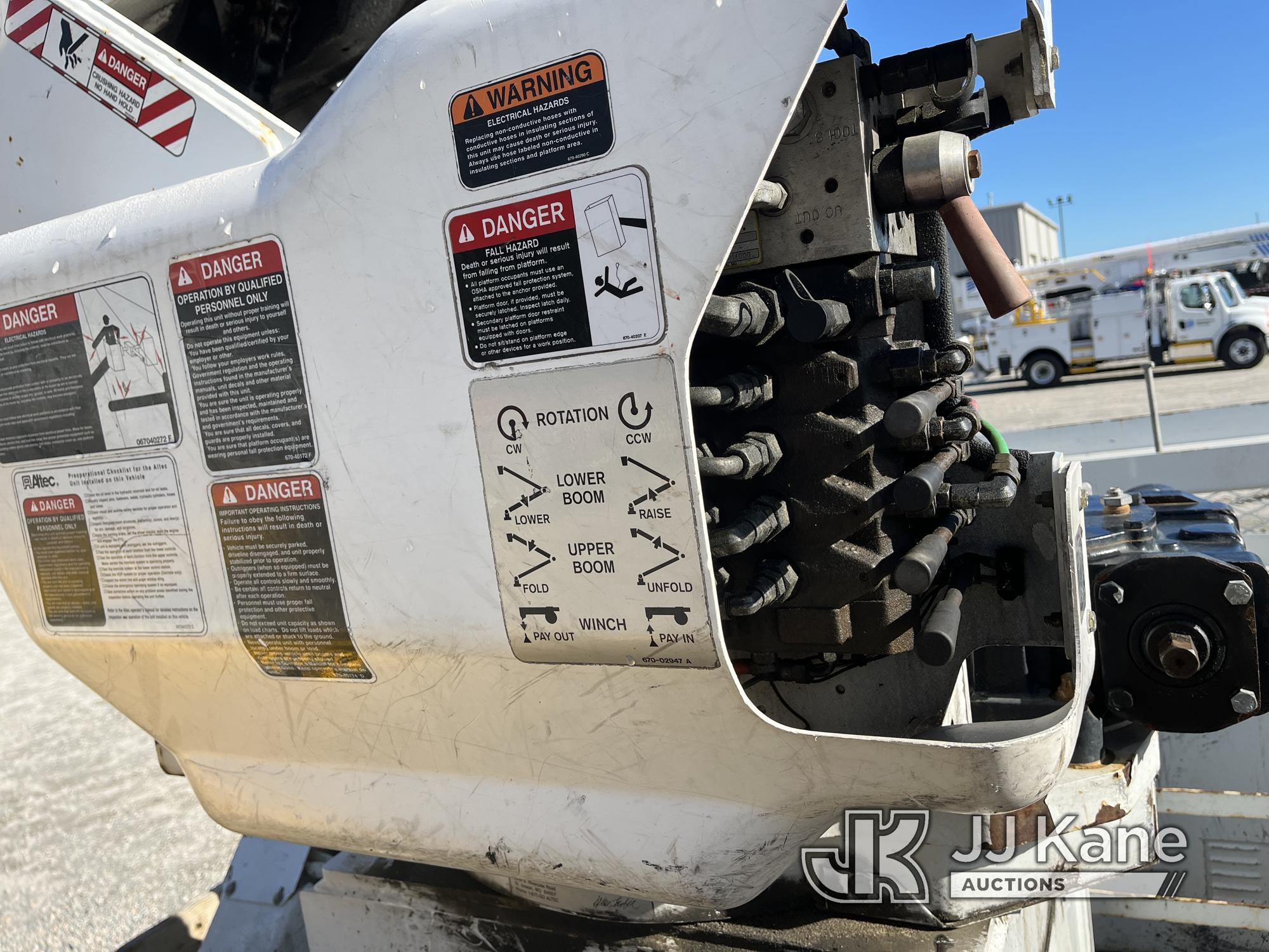 (Chester, VA) Altec AM55, Over-Center Material Handling Bucket Truck rear mounted on 2014 Internatio